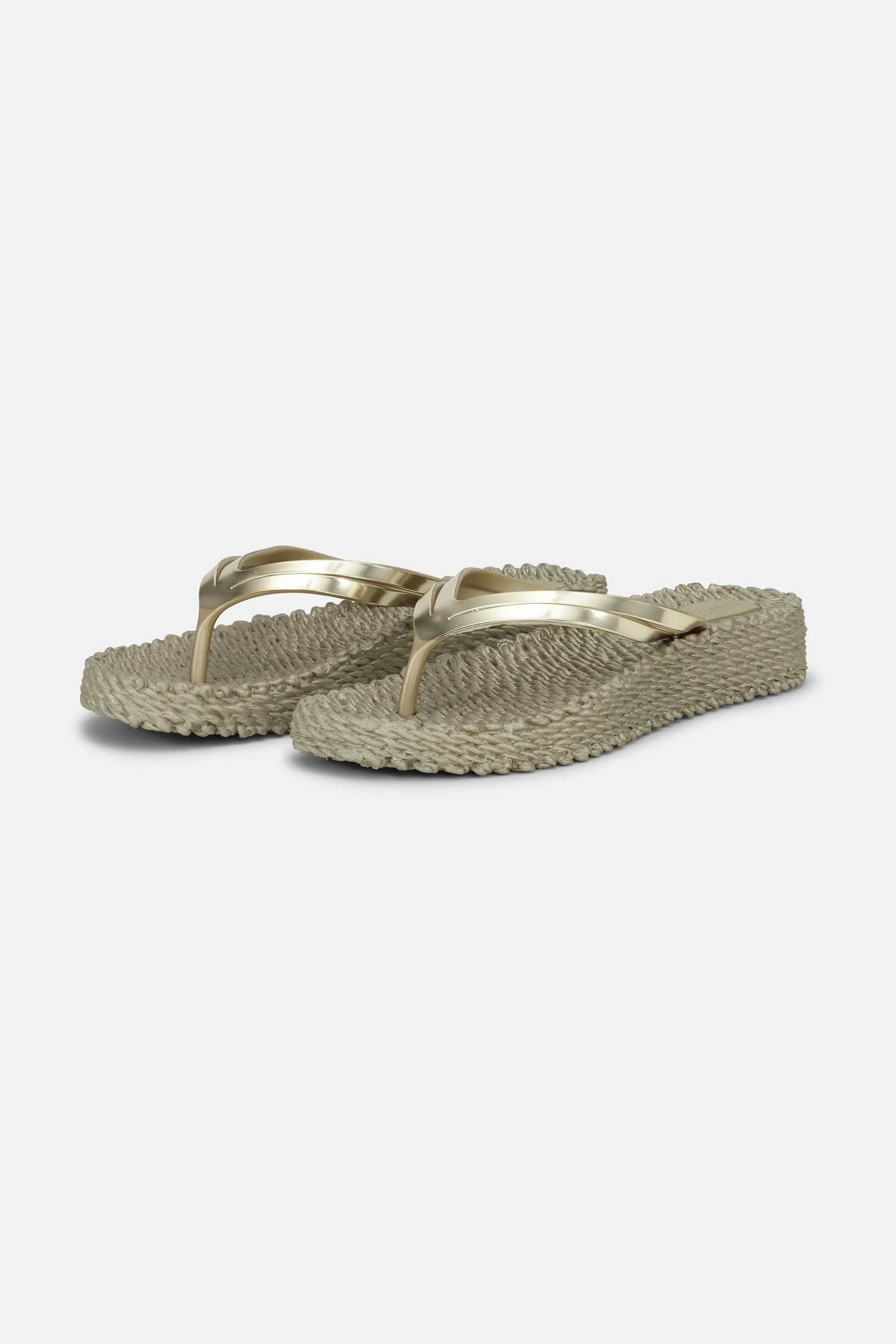 Platform Flip-flops Metallic - Platin sold by Ilse Jacobsen