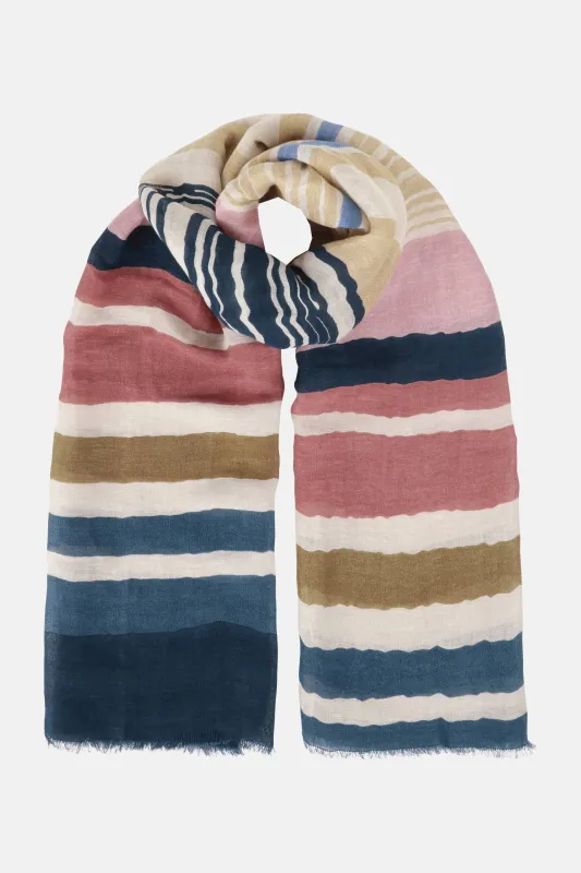 Striped Scarf - Beige Organic Stripe sold by Ilse Jacobsen