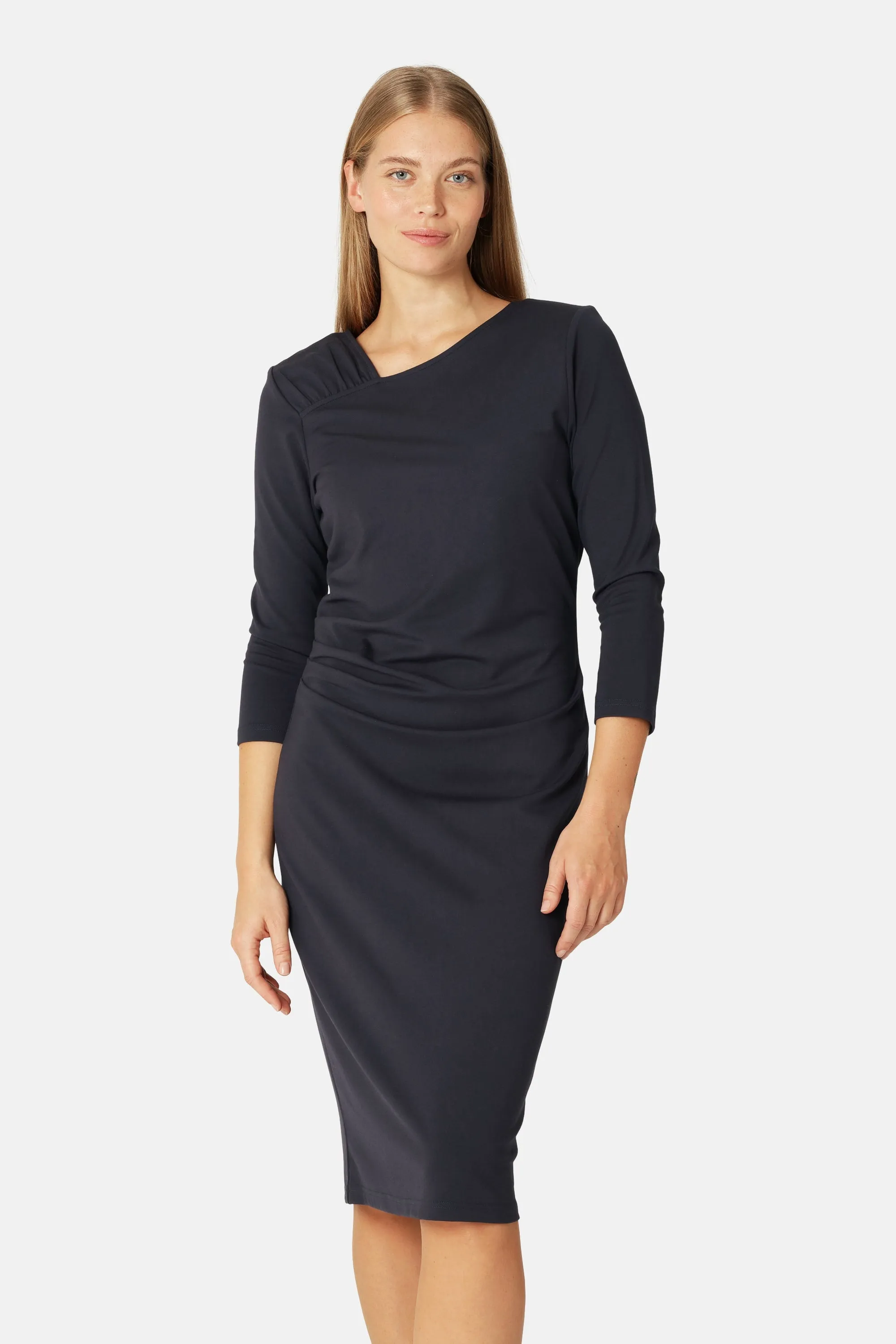 Dress With Pleats - Dark Indigo sold by Ilse Jacobsen product image thumbnail 2