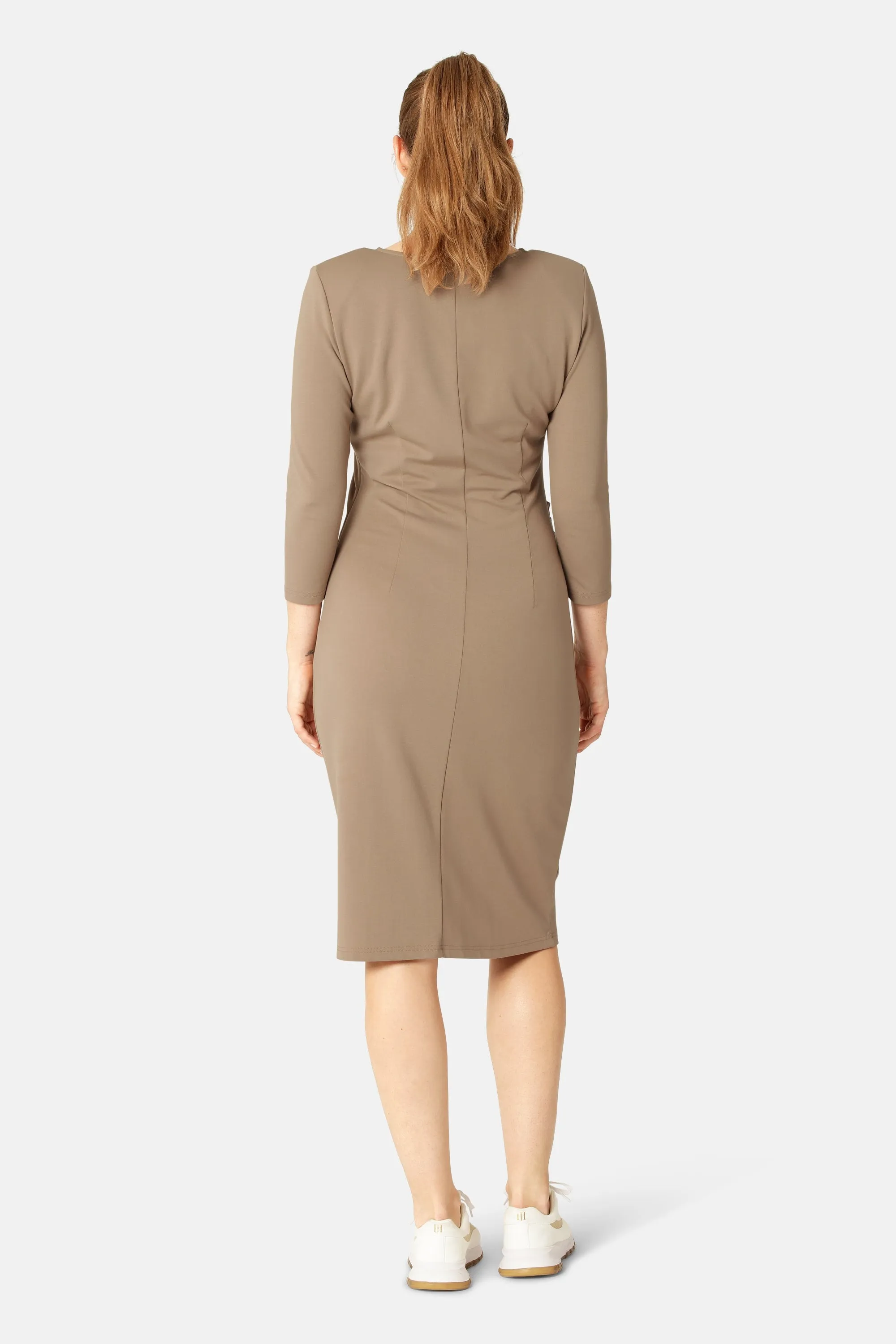 Dress With Pleats - Greige sold by Ilse Jacobsen product image thumbnail 3