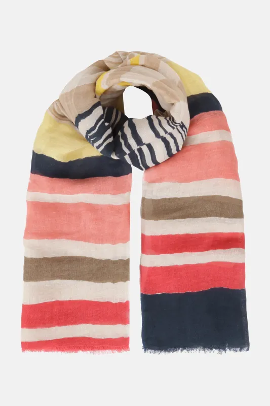 Striped Scarf - Red Organic Stripe sold by Ilse Jacobsen