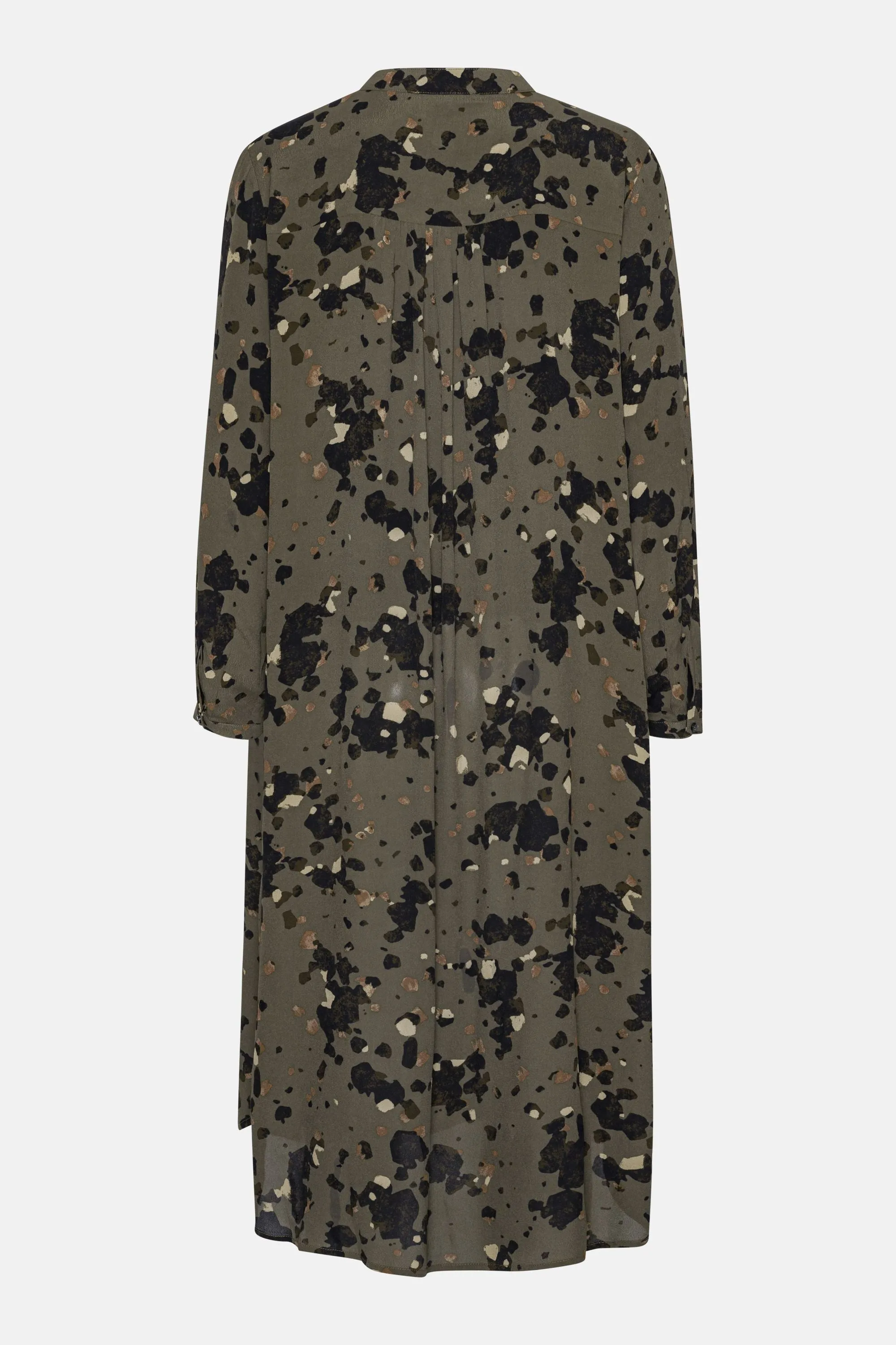 Tunic Dress With Half Placket - Graphic Camo sold by Ilse Jacobsen
