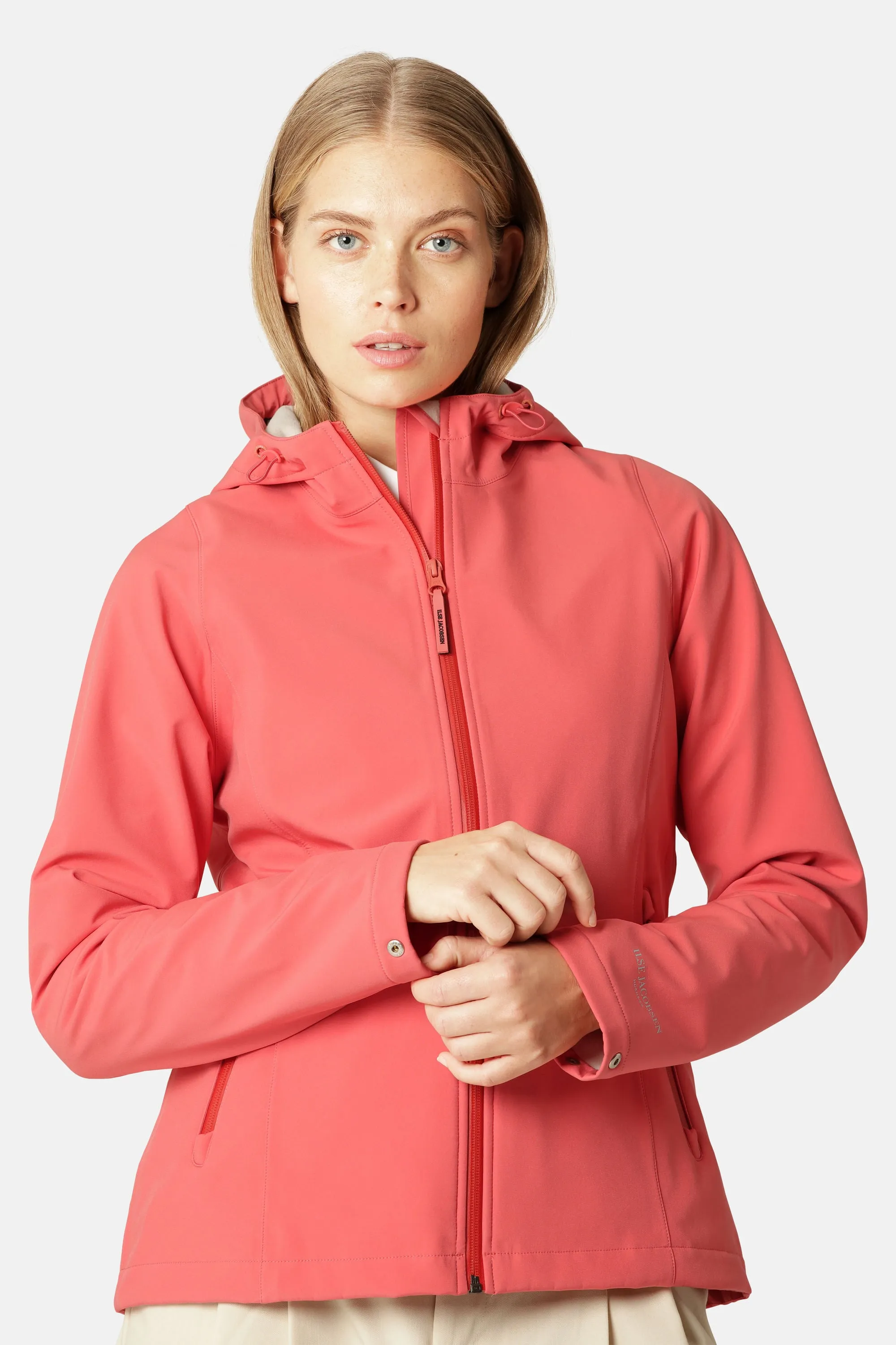 Short Softshell Raincoat - Spiced Coral sold by Ilse Jacobsen product image thumbnail 4