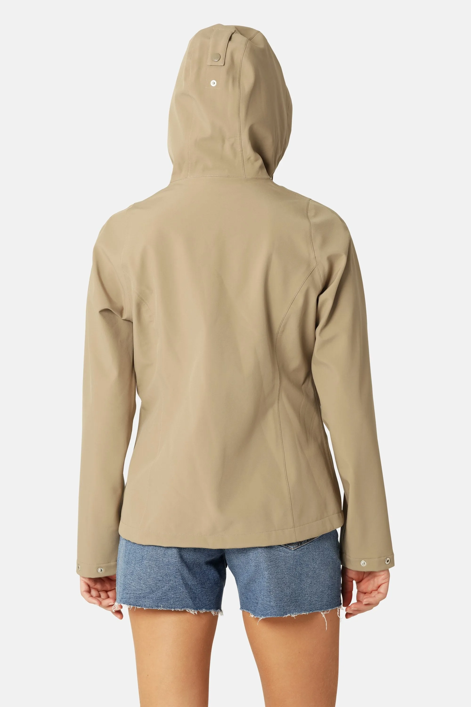 Short Softshell Raincoat - Greige sold by Ilse Jacobsen product image thumbnail 3