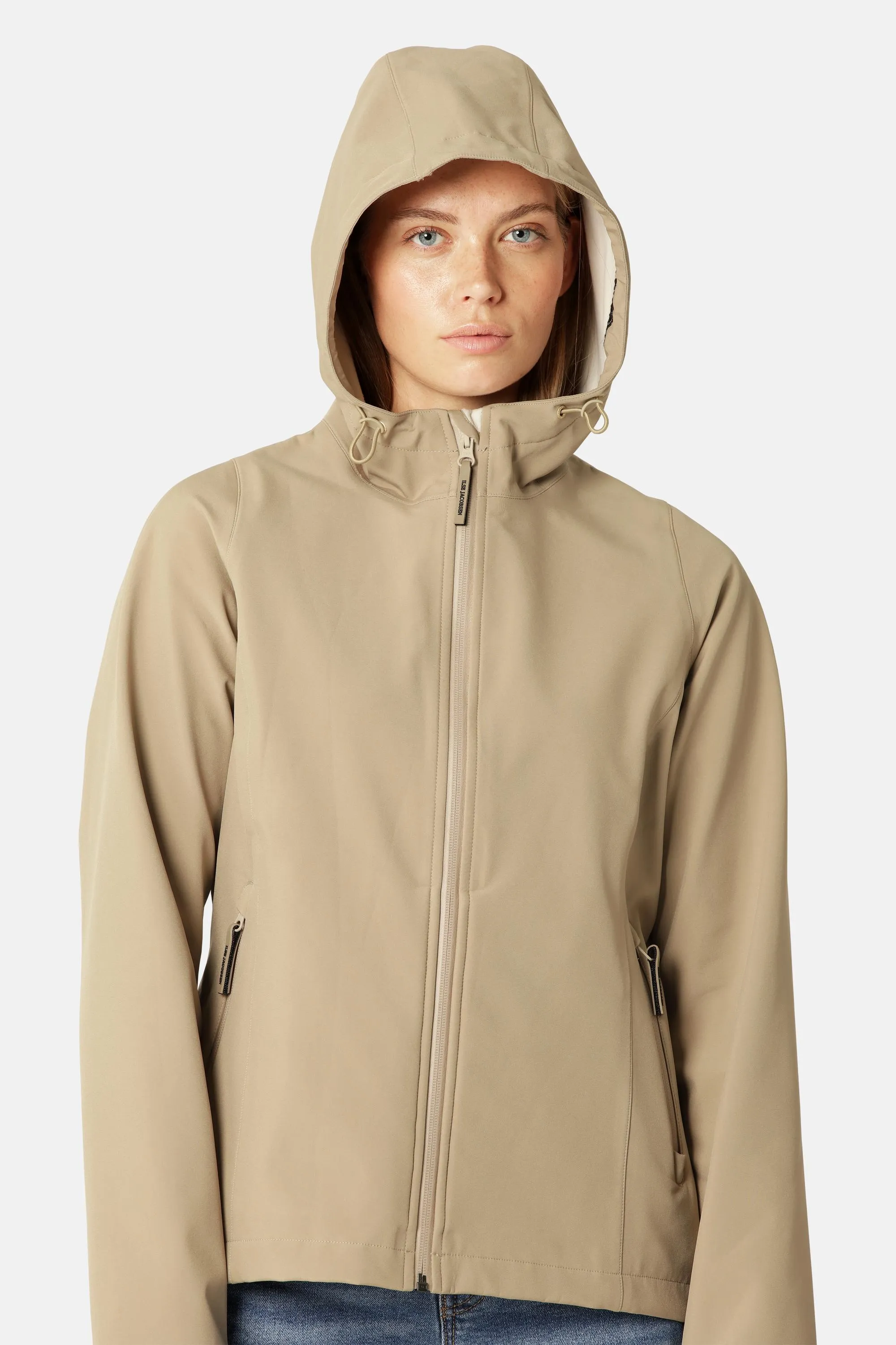 Short Softshell Raincoat - Greige sold by Ilse Jacobsen product image thumbnail 5