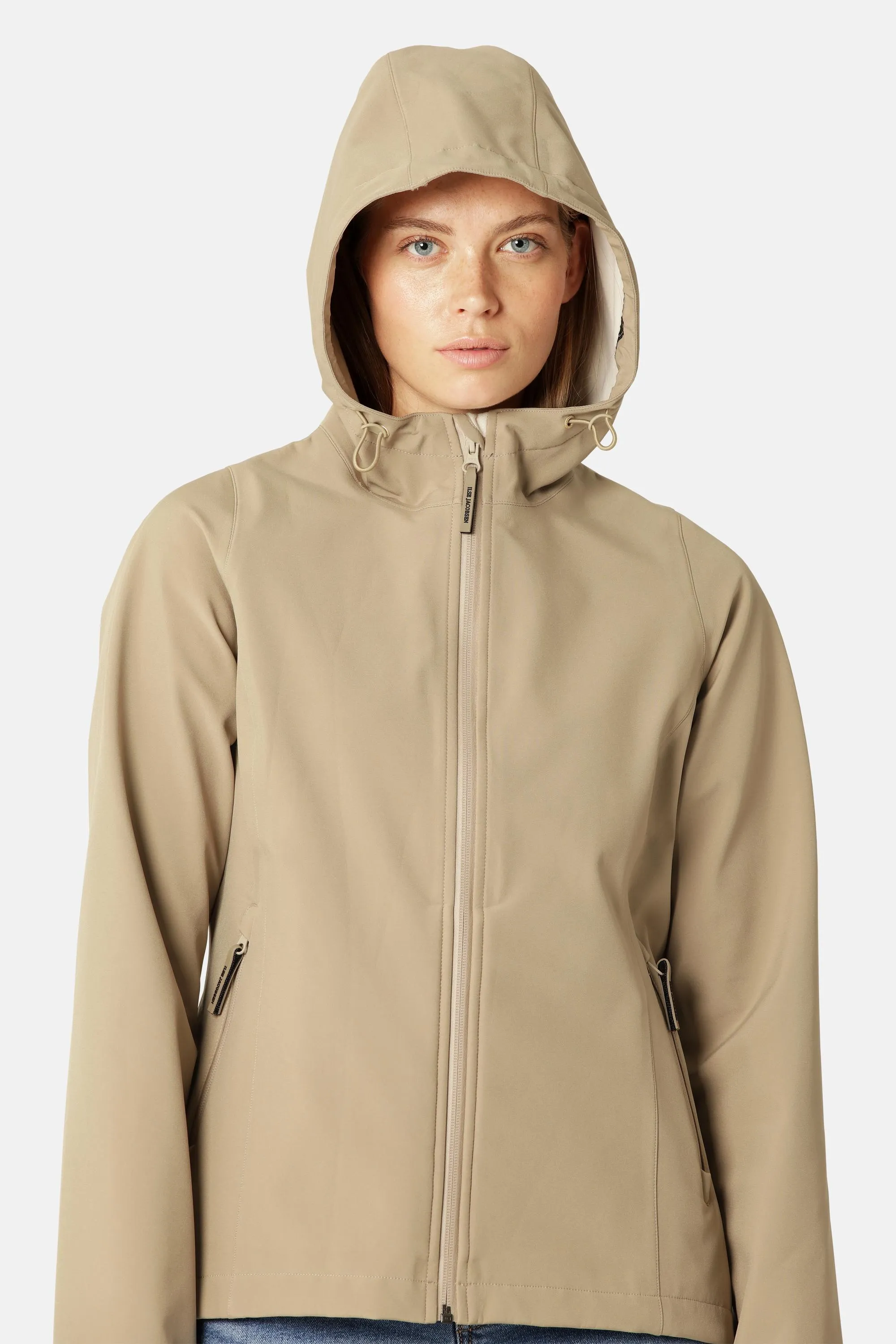 Short Softshell Raincoat - Greige sold by Ilse Jacobsen product image thumbnail 4