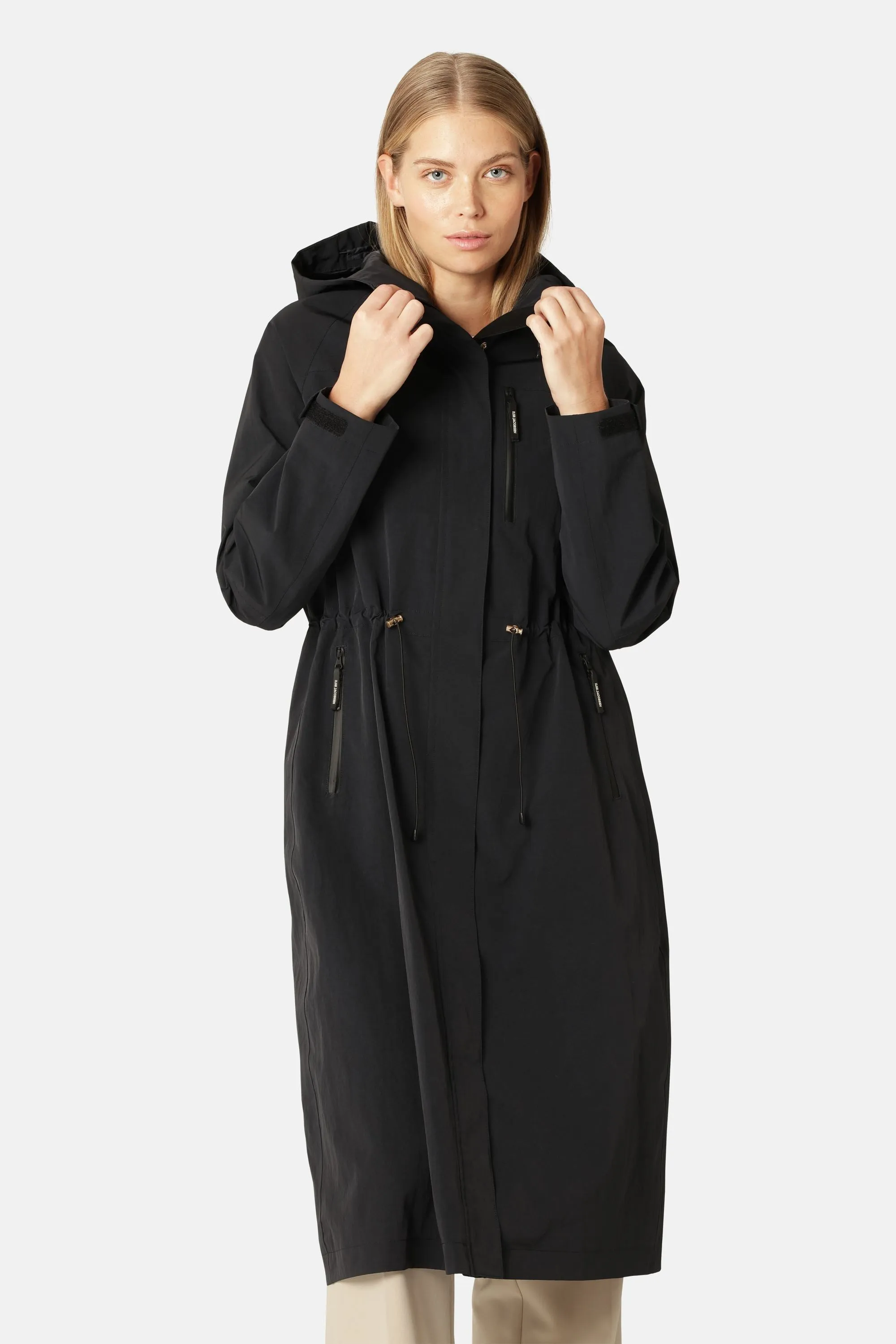 Technical Long Raincoat - Dark Indigo sold by Ilse Jacobsen product image thumbnail 3