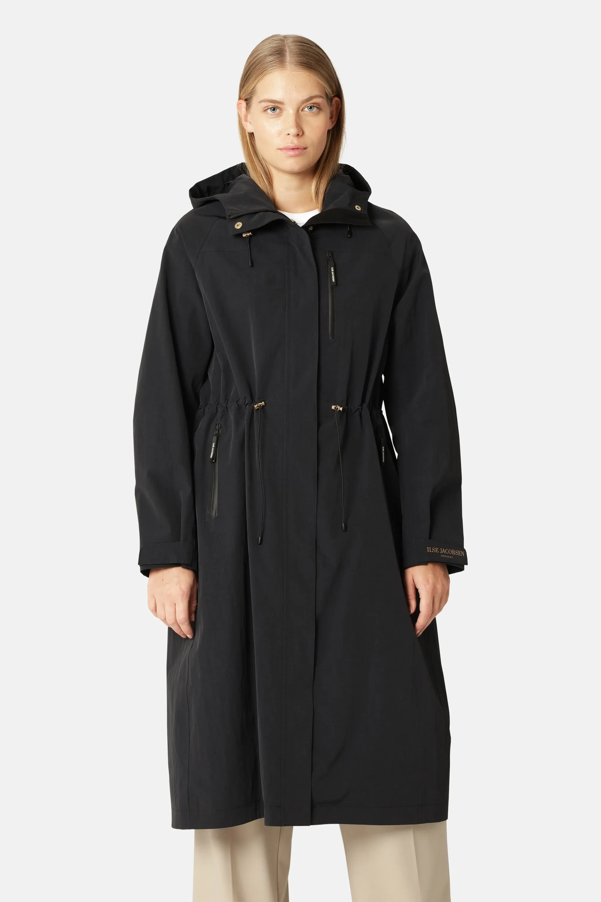Technical Long Raincoat - Dark Indigo sold by Ilse Jacobsen product image thumbnail 2