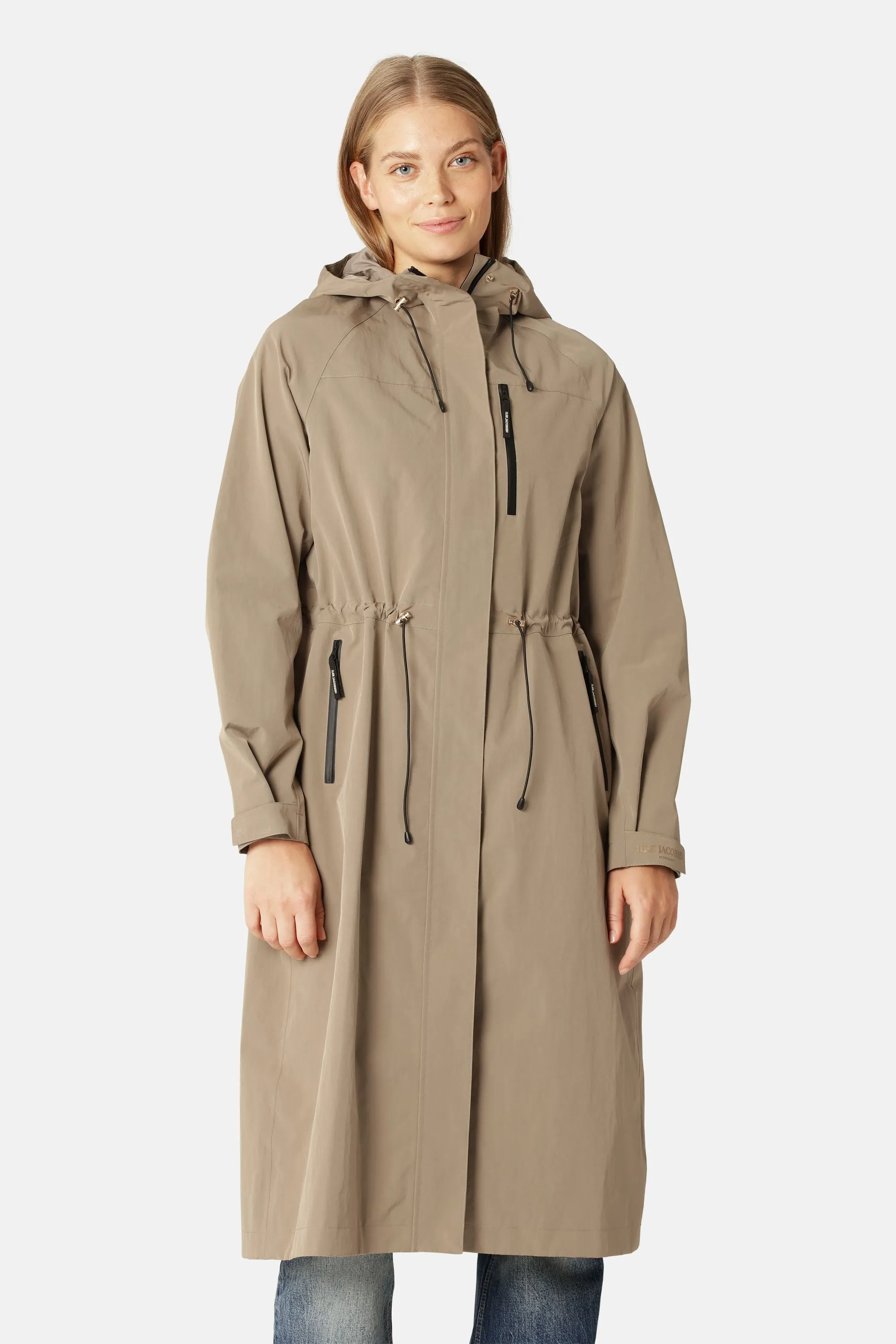 Technical Long Raincoat - Greige sold by Ilse Jacobsen product image thumbnail 3