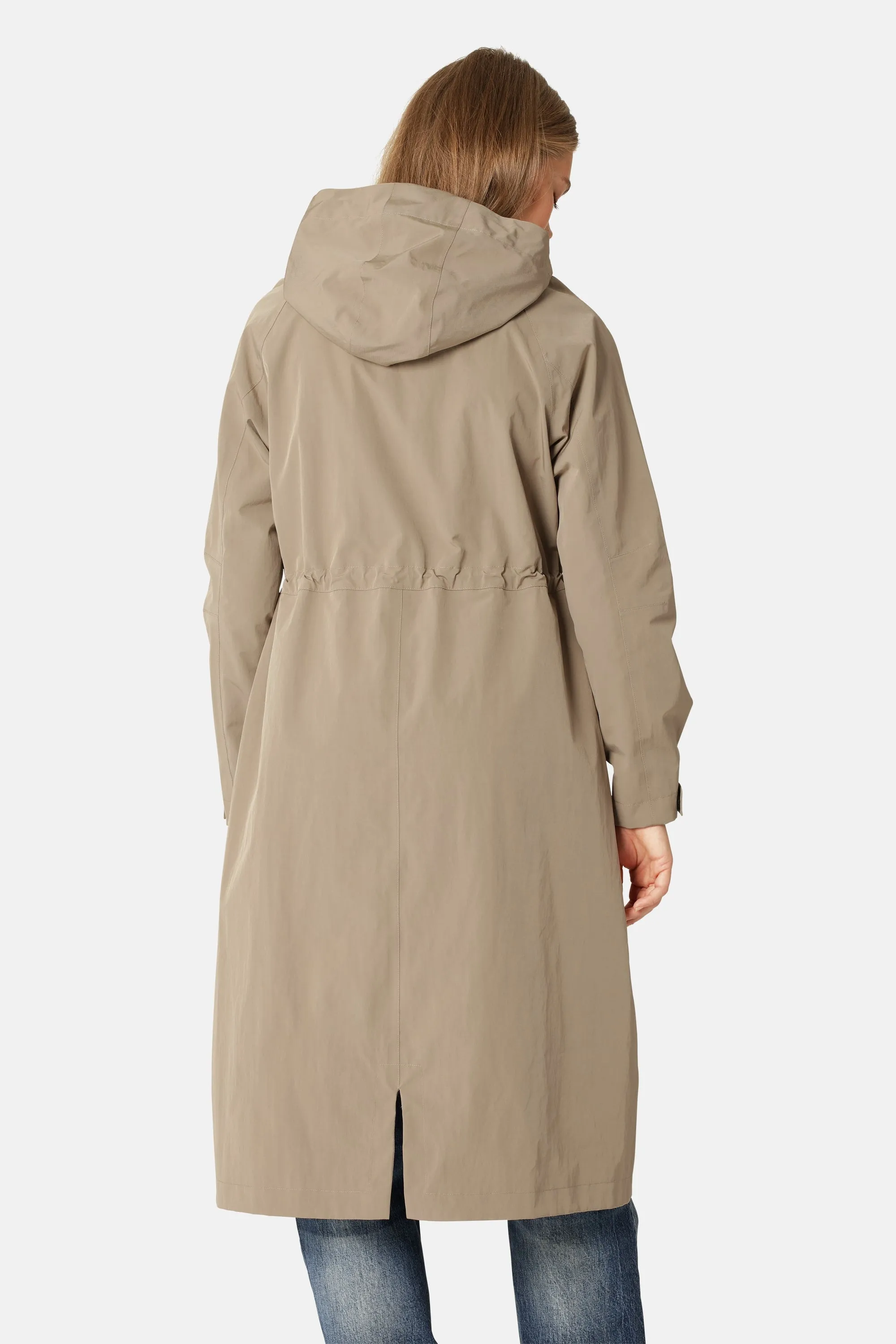 Technical Long Raincoat - Greige sold by Ilse Jacobsen product image thumbnail 4