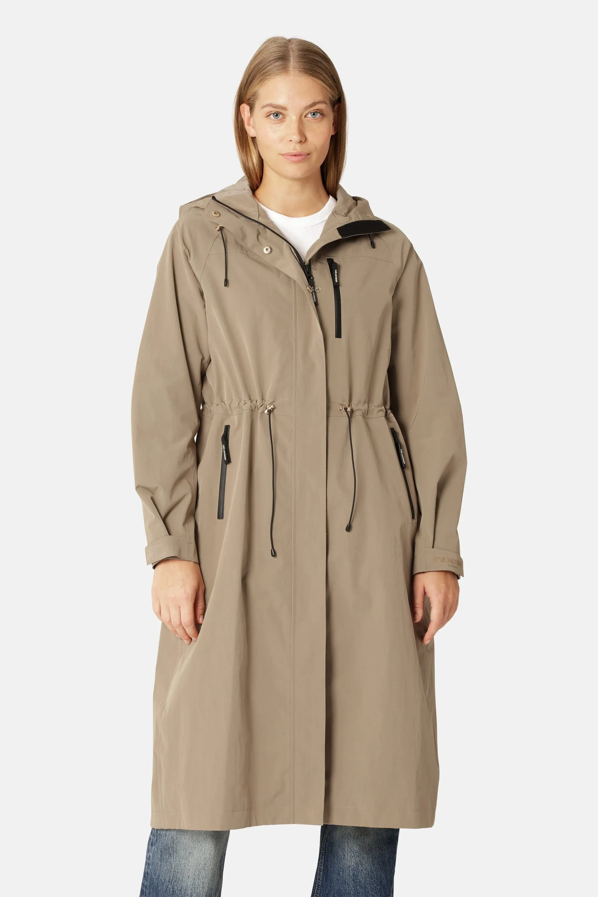 Technical Long Raincoat - Greige sold by Ilse Jacobsen product image thumbnail 2