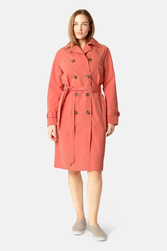 Technical Trench Raincoat - Spiced Coral sold by Ilse Jacobsen