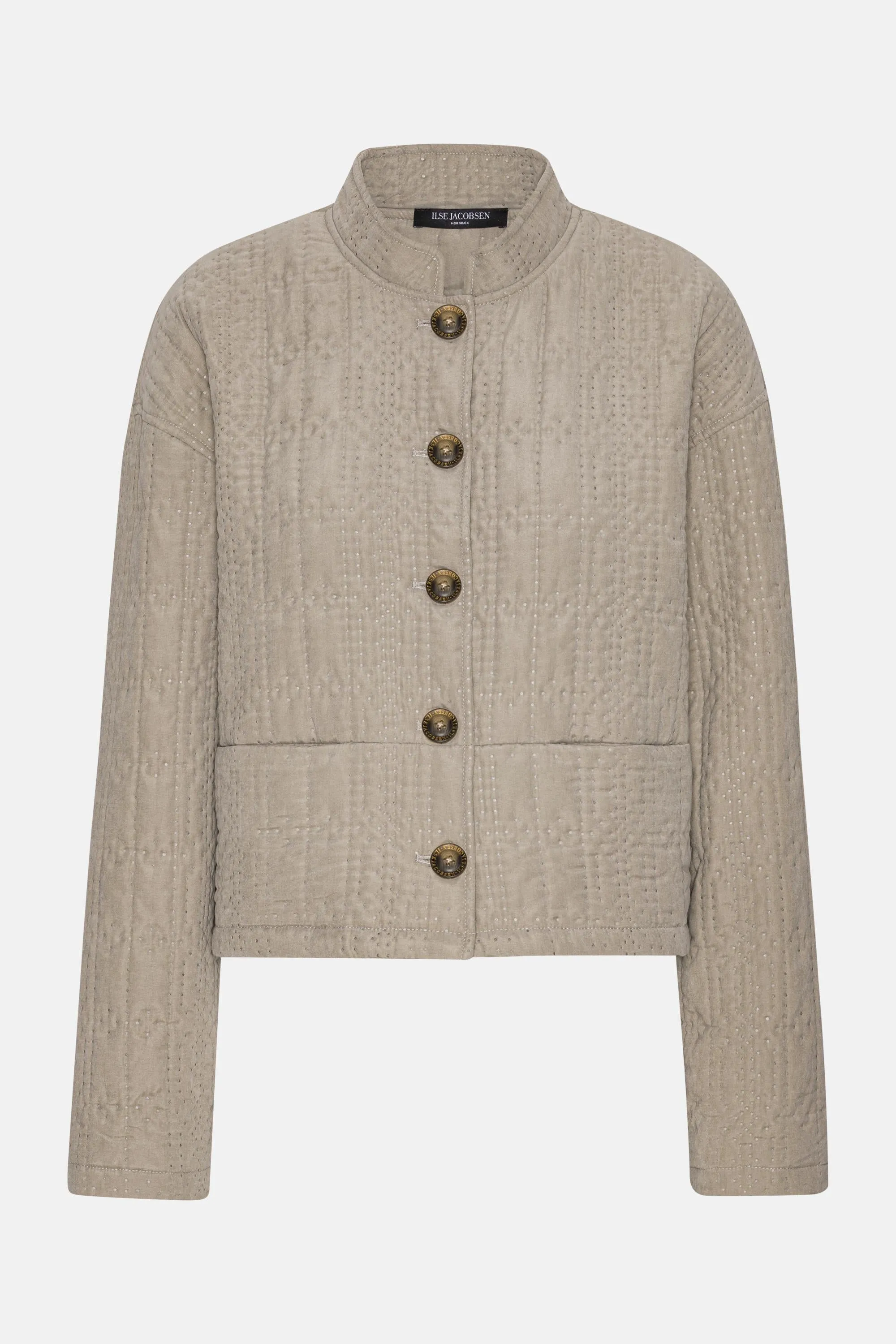 Short Quilt Jacket - Greige sold by Ilse Jacobsen product image thumbnail 5