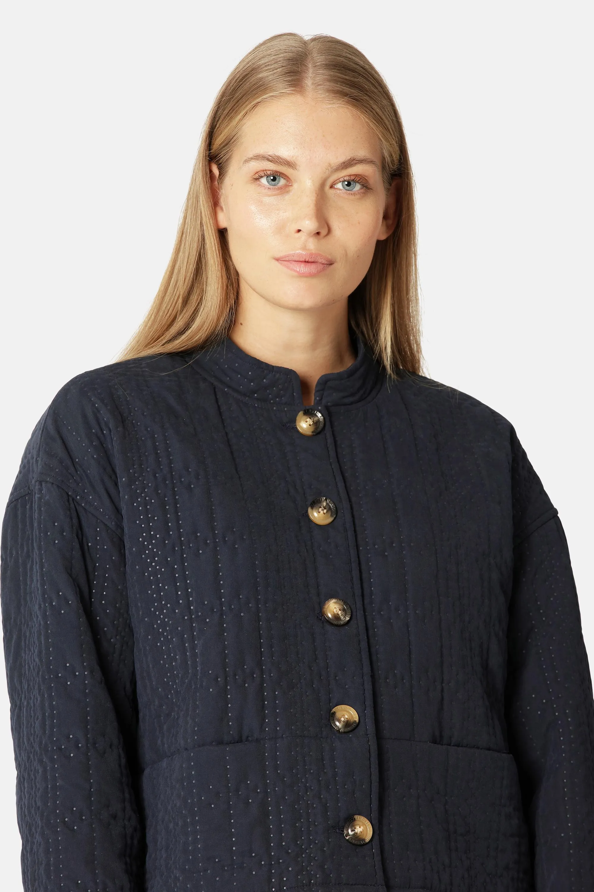 Short Quilt Jacket - Dark Indigo sold by Ilse Jacobsen product image thumbnail 5