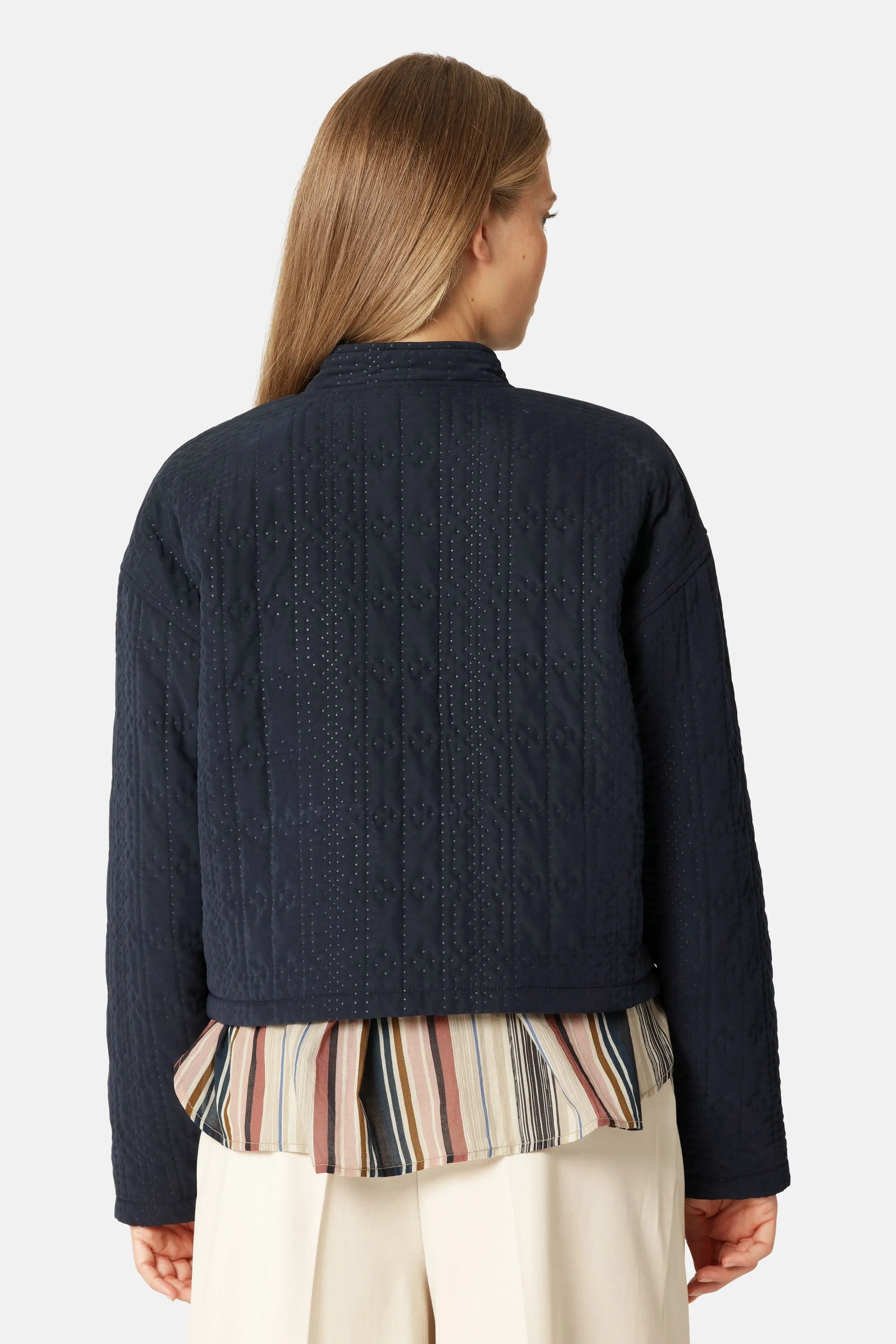 Short Quilt Jacket - Dark Indigo sold by Ilse Jacobsen product image thumbnail 4