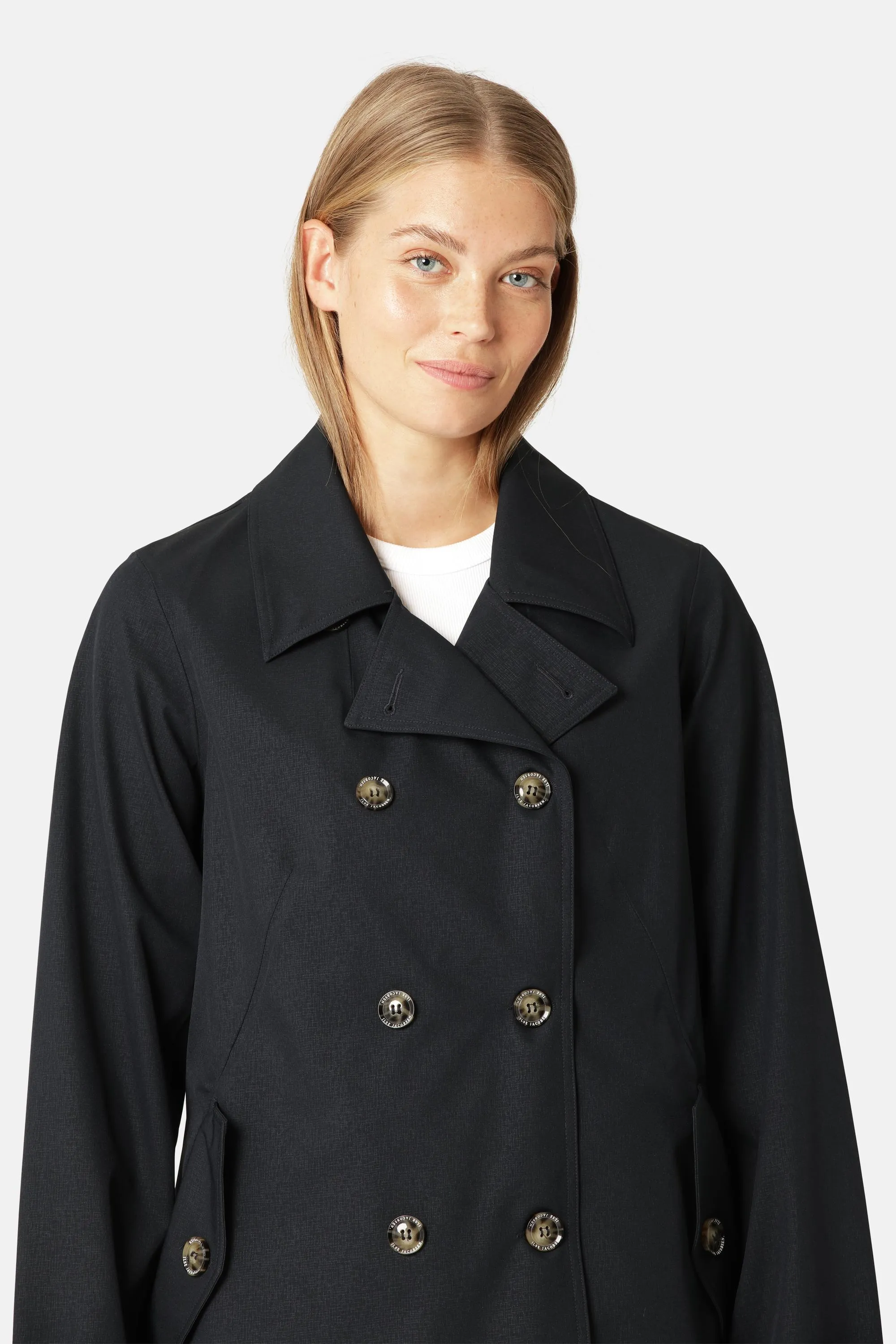 Rain Peacoat - Dark Indigo sold by Ilse Jacobsen product image thumbnail 4