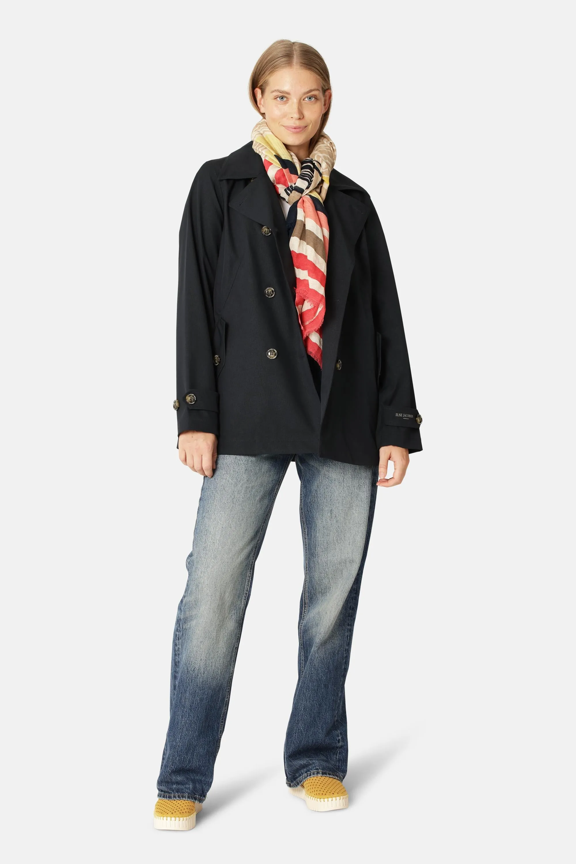 Rain Peacoat - Dark Indigo sold by Ilse Jacobsen