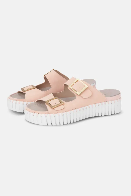 Platform Sandals Buckle - Adobe Rose White sold by Ilse Jacobsen