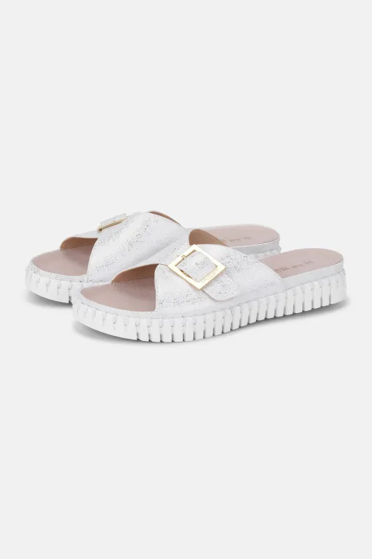 Sandals Buckle - White White sold by Ilse Jacobsen