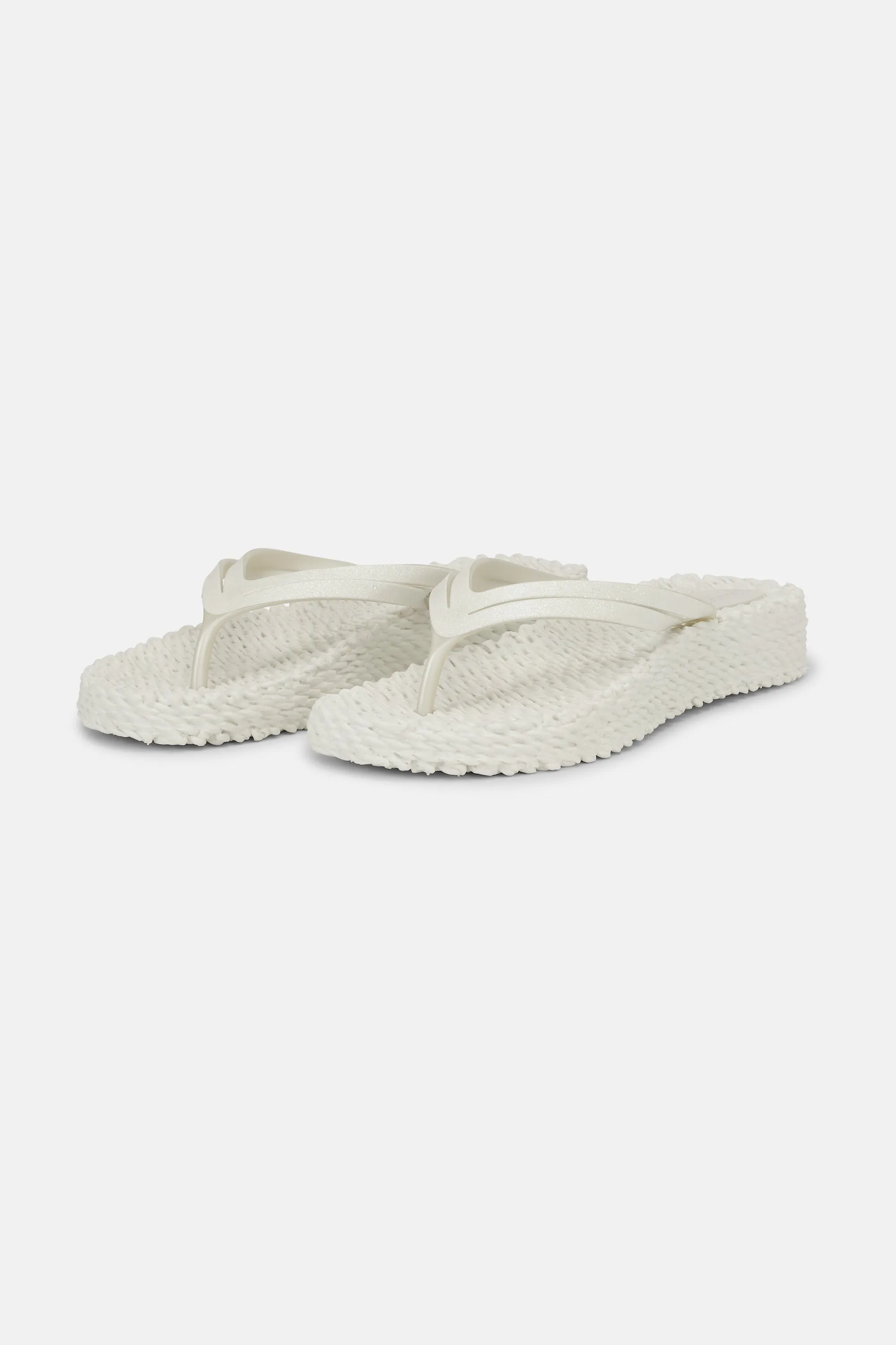Platform Flip-flops Glitter - Creme sold by Ilse Jacobsen