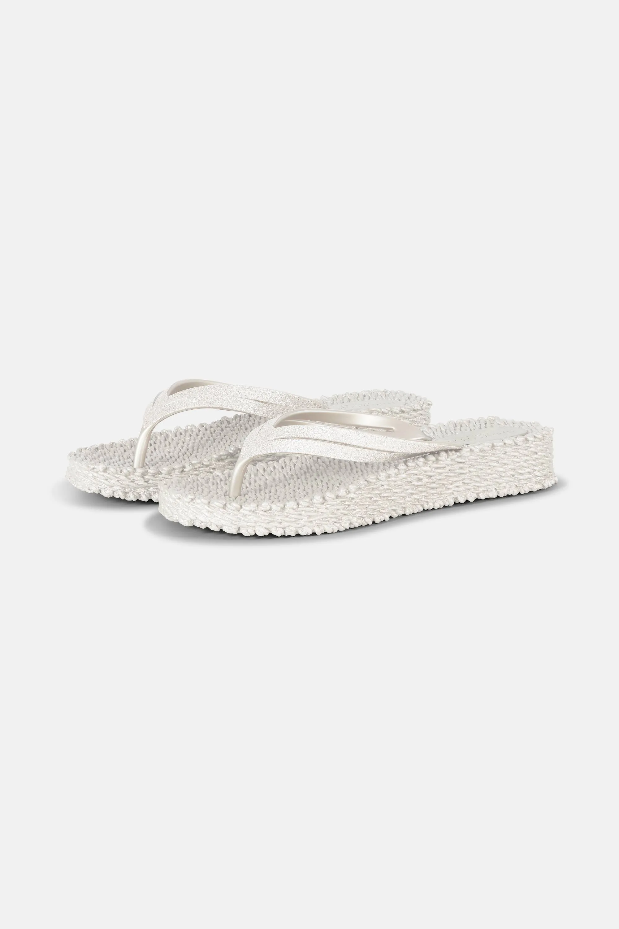 Platform Flip-flops Glitter - Creme sold by Ilse Jacobsen product image thumbnail 2