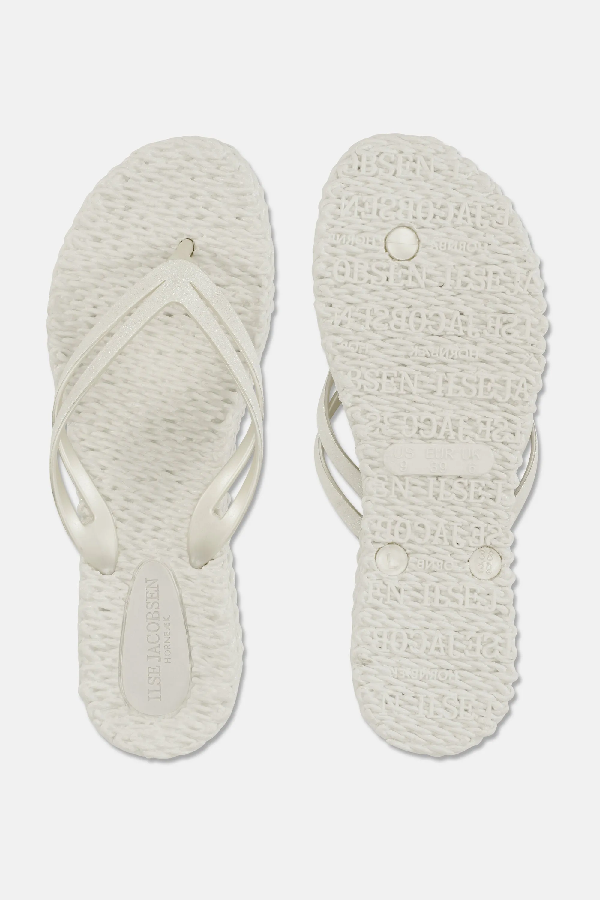 Platform Flip-flops Glitter - Creme sold by Ilse Jacobsen product image thumbnail 5