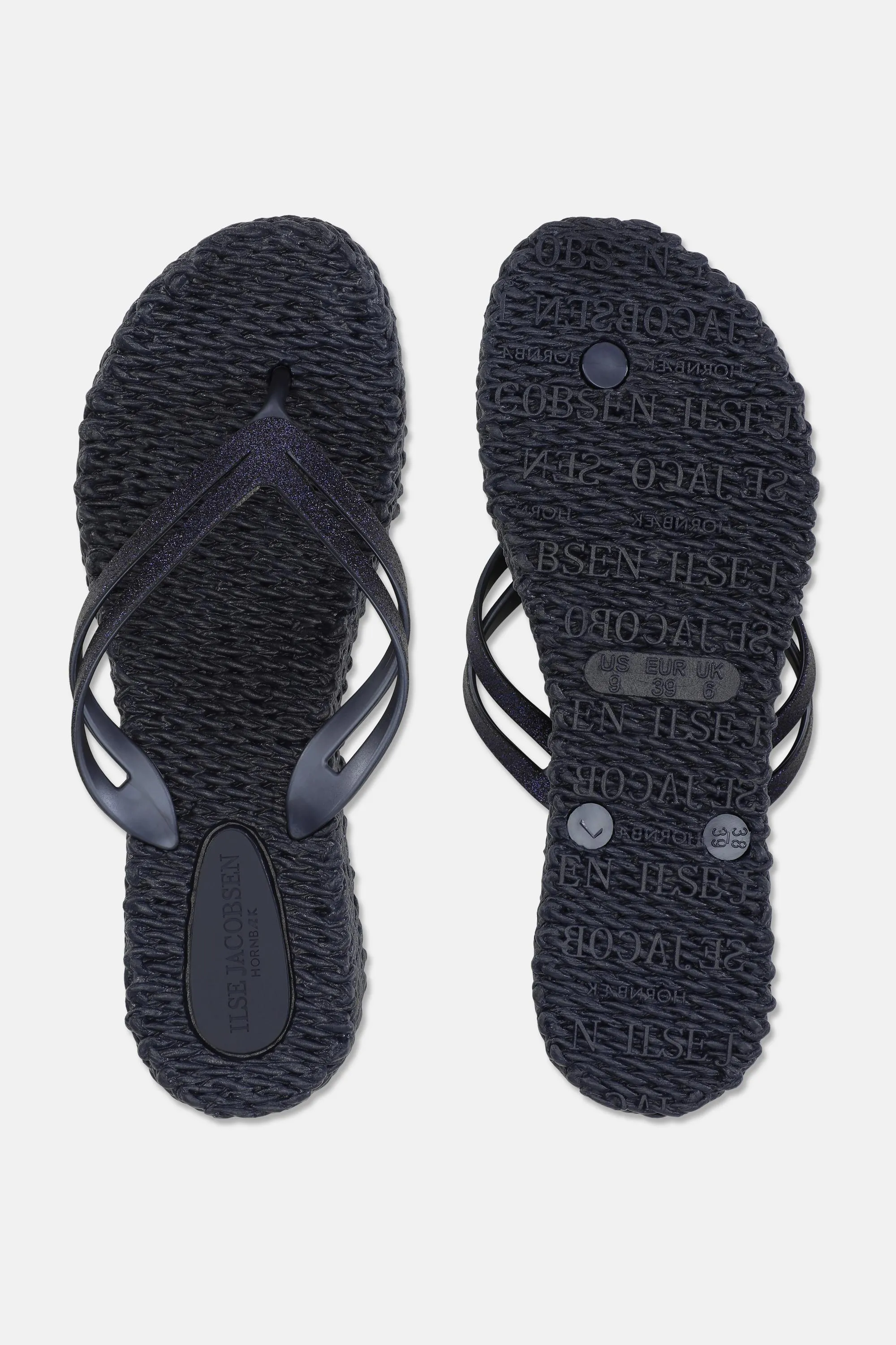Platform Flip-flops Glitter - Indigo sold by Ilse Jacobsen product image thumbnail 4