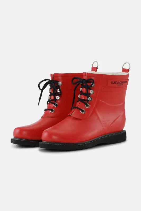 Short Rubber Boots - Deep Red sold by Ilse Jacobsen