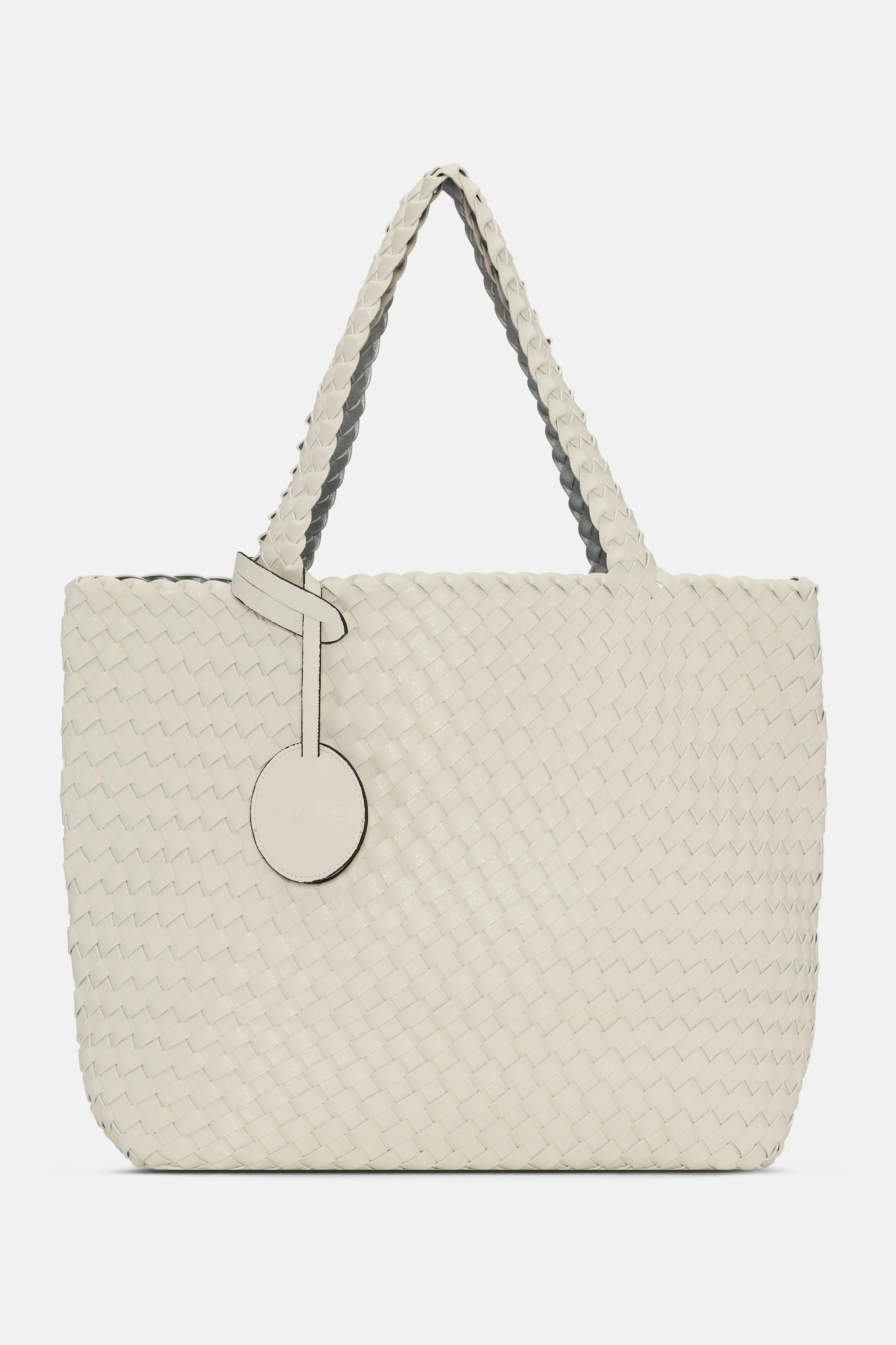 Tote Bag Braided - Egg White Silver sold by Ilse Jacobsen