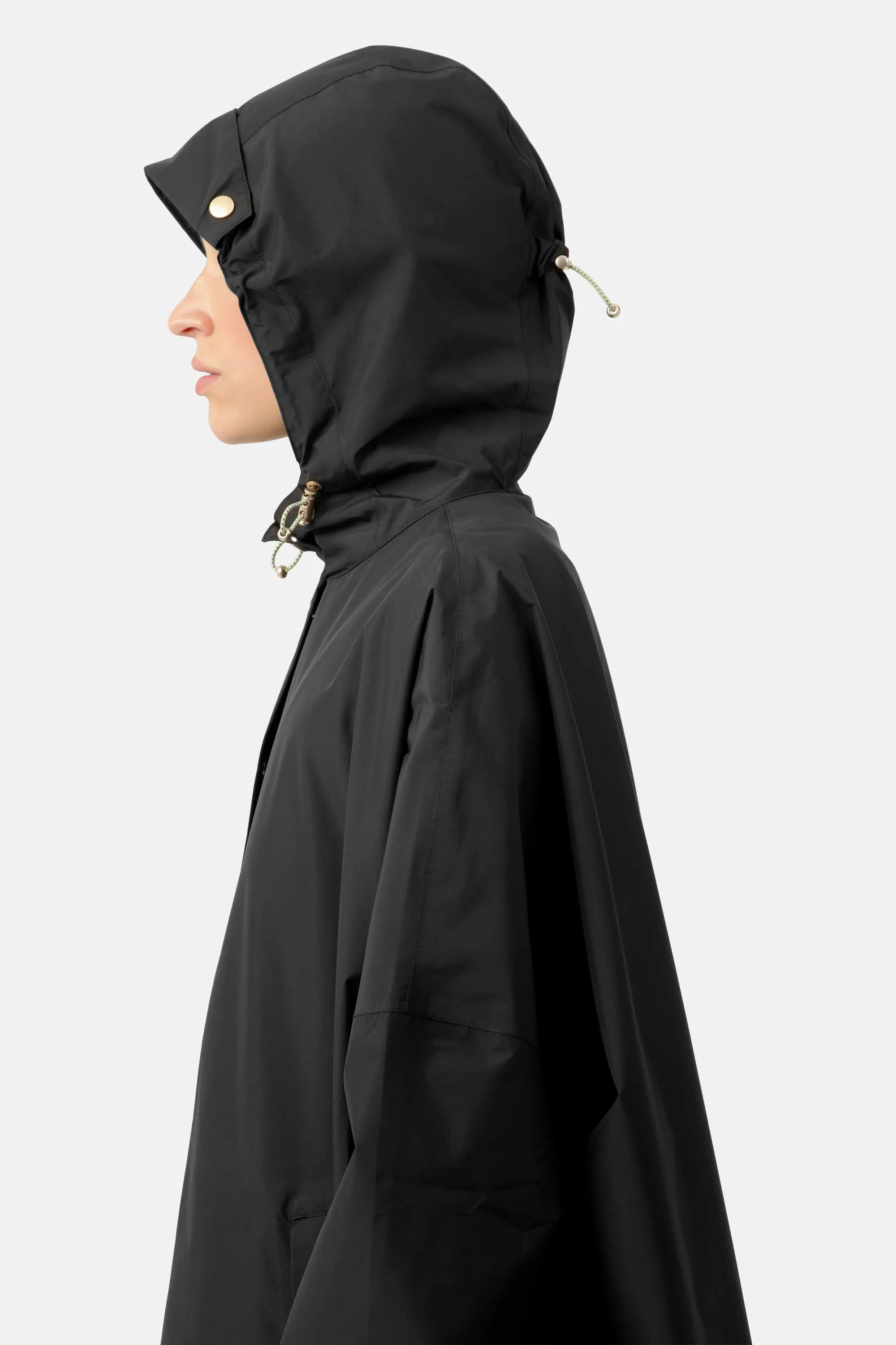 Poncho With Sleeves - Black sold by Ilse Jacobsen product image thumbnail 3