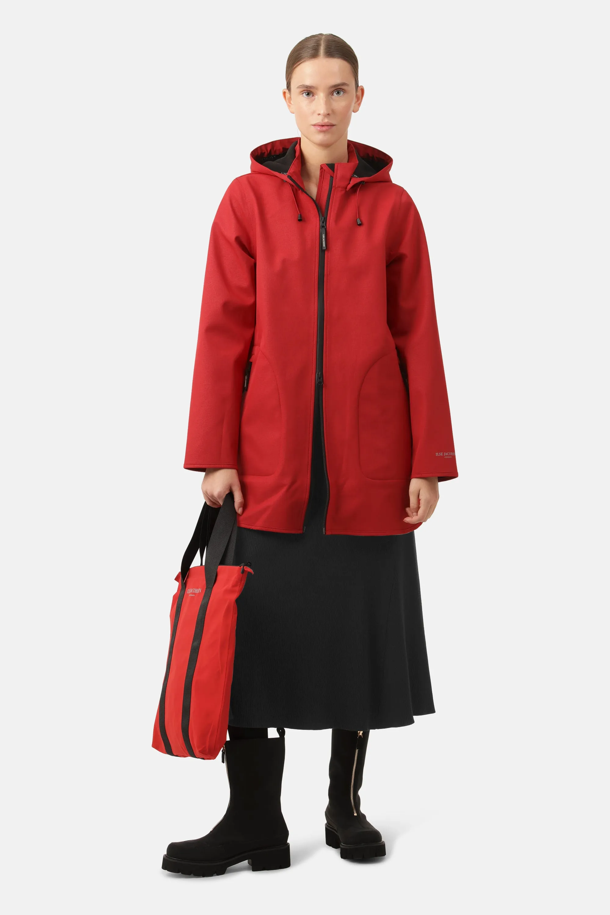 Softshell Raincoat A-line - Fire sold by Ilse Jacobsen