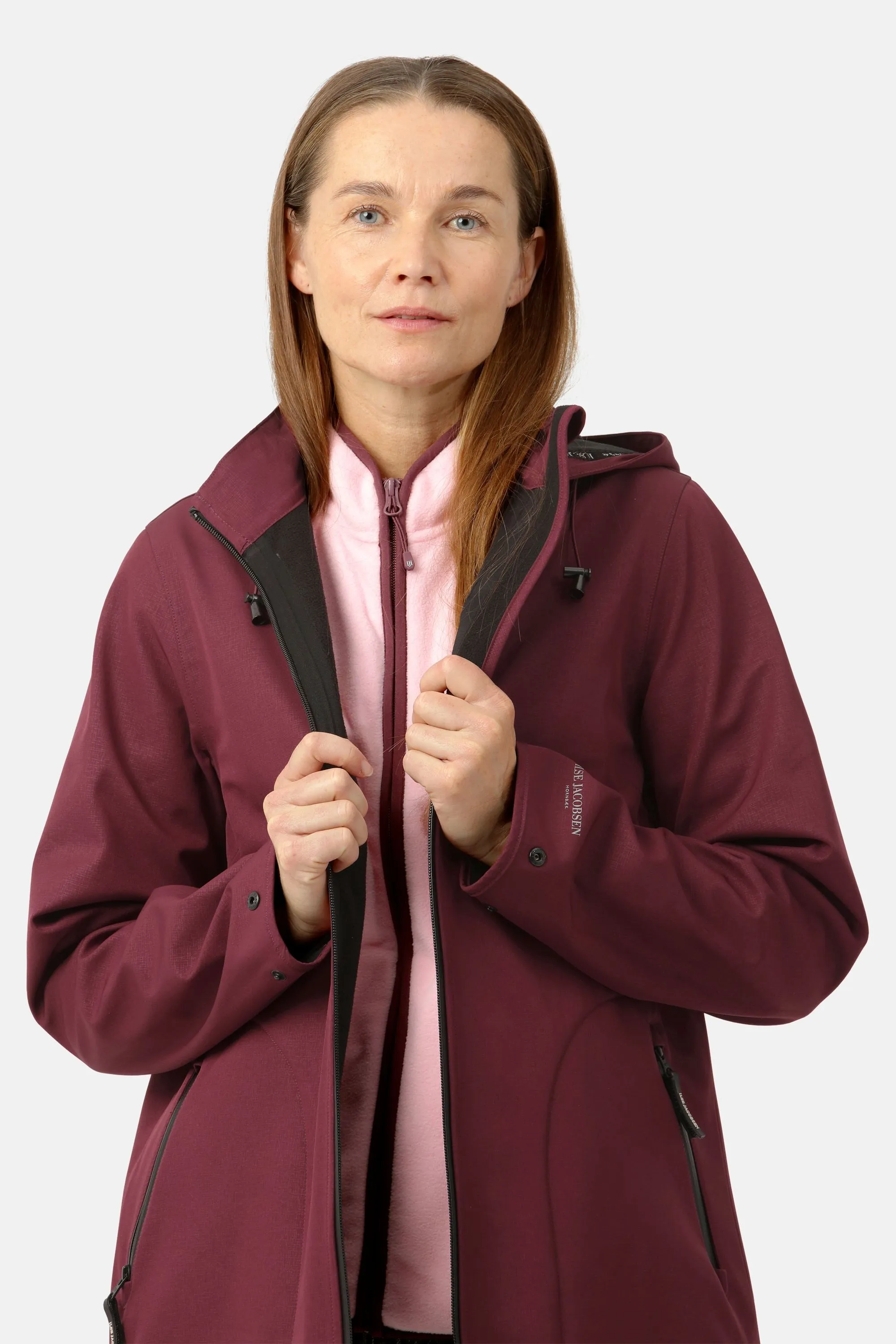 Softshell Raincoat A-line - Maroon Banner sold by Ilse Jacobsen product image thumbnail 4
