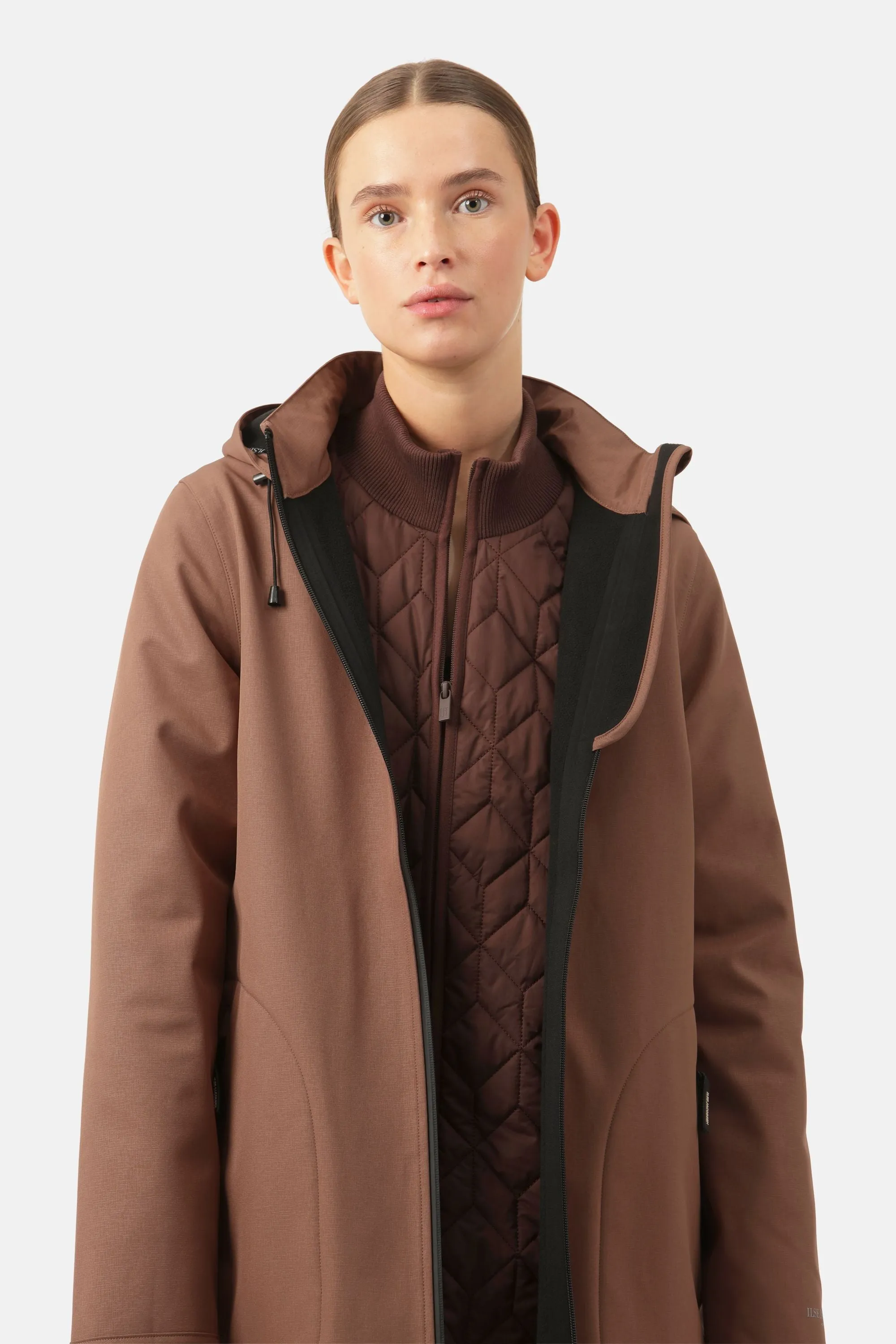 Softshell Raincoat A-line - Acorn sold by Ilse Jacobsen product image thumbnail 4