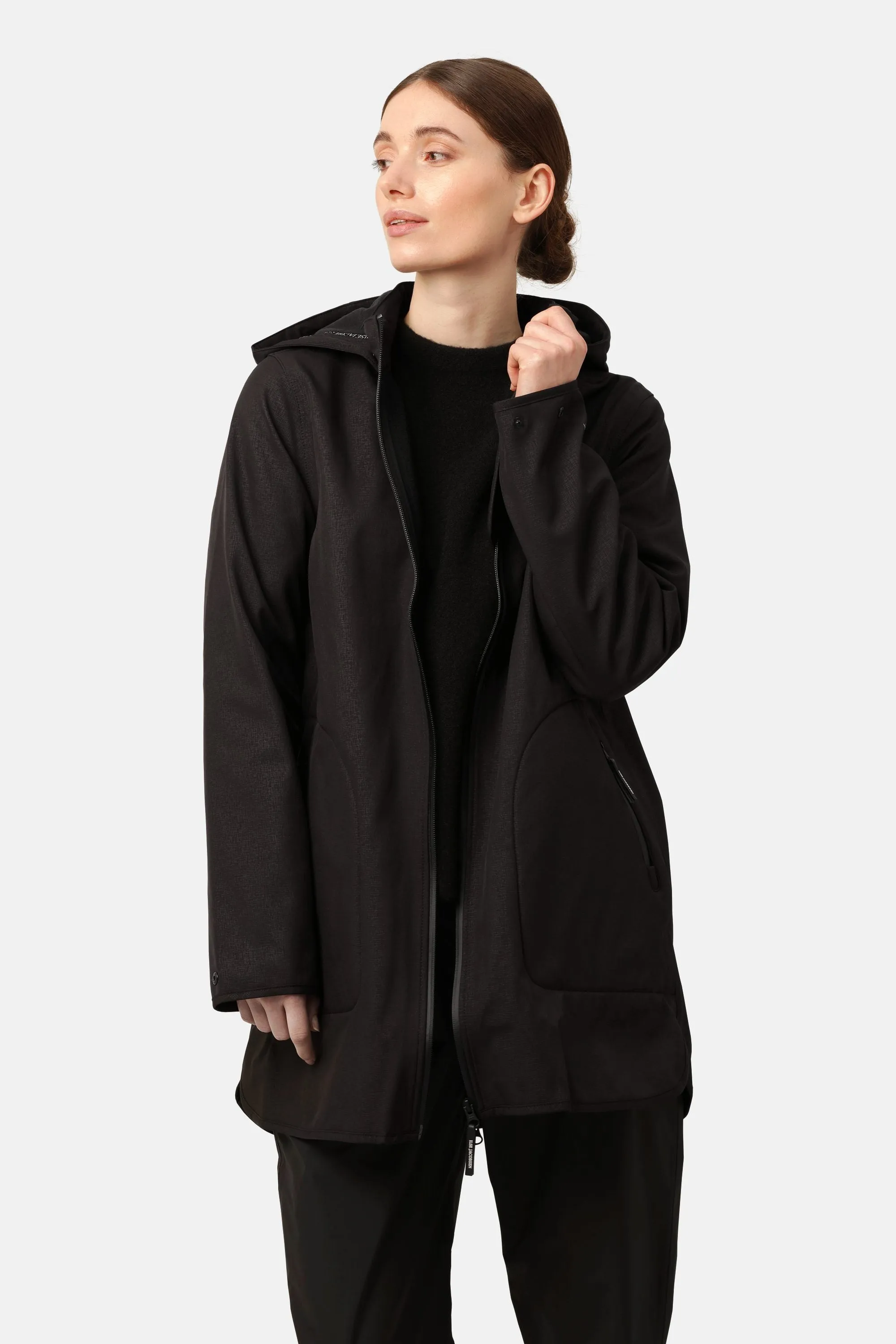 Softshell Raincoat A-line - Black sold by Ilse Jacobsen product image thumbnail 2