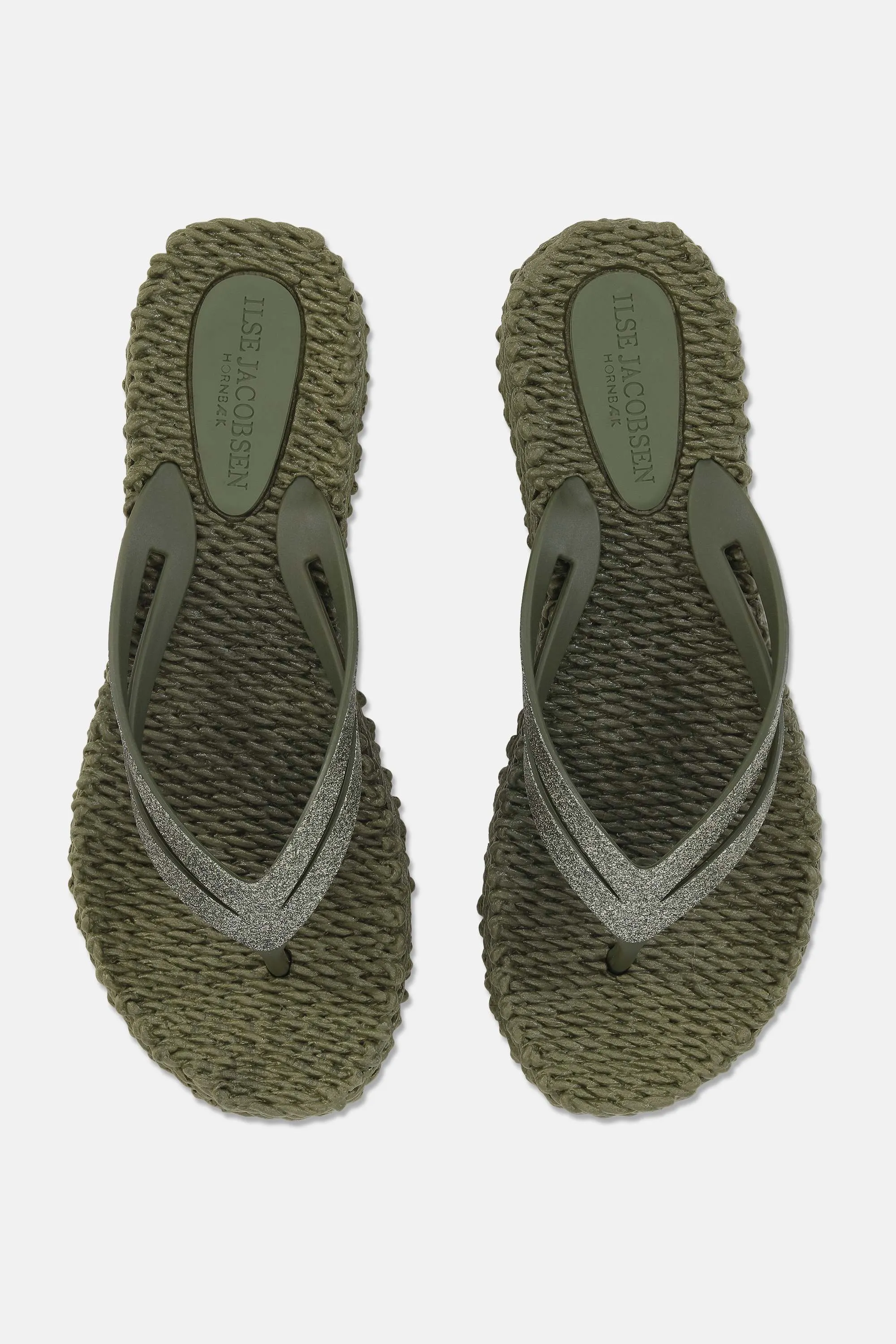 Platform Flip-flops Glitter - Army sold by Ilse Jacobsen product image thumbnail 3