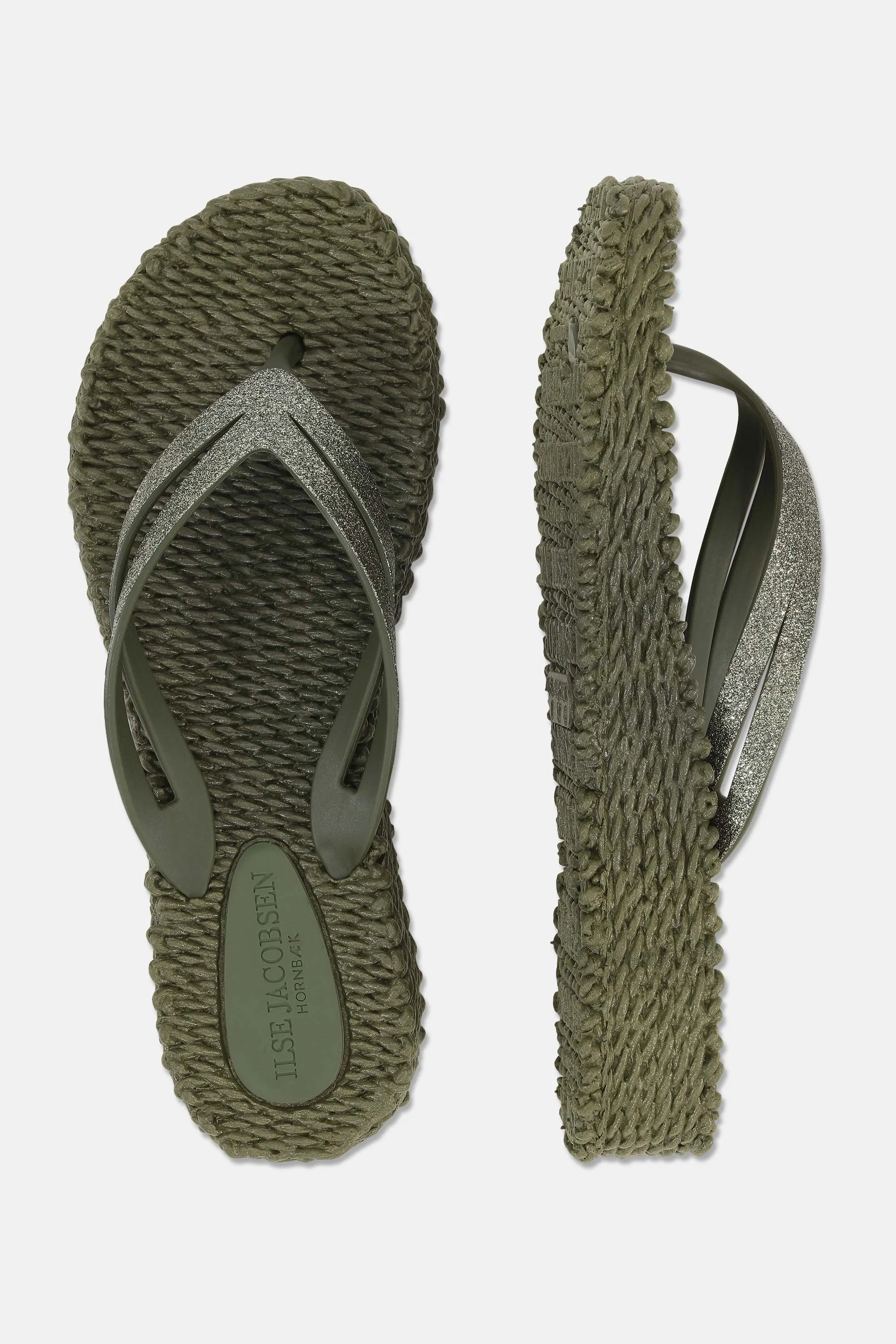 Platform Flip-flops Glitter - Army sold by Ilse Jacobsen product image thumbnail 5