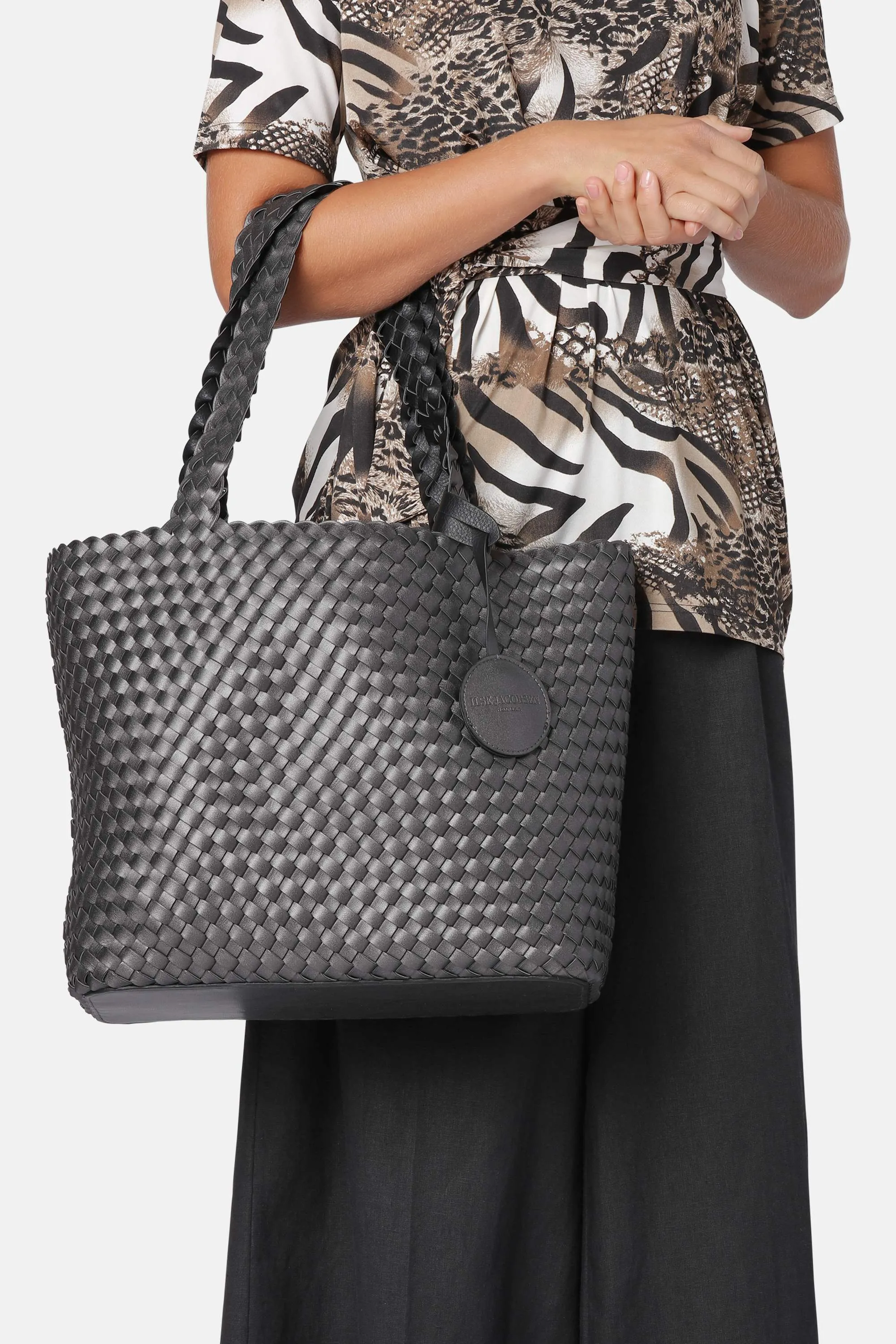 Tote Bag Braided - Black Gun metal sold by Ilse Jacobsen product image thumbnail 2