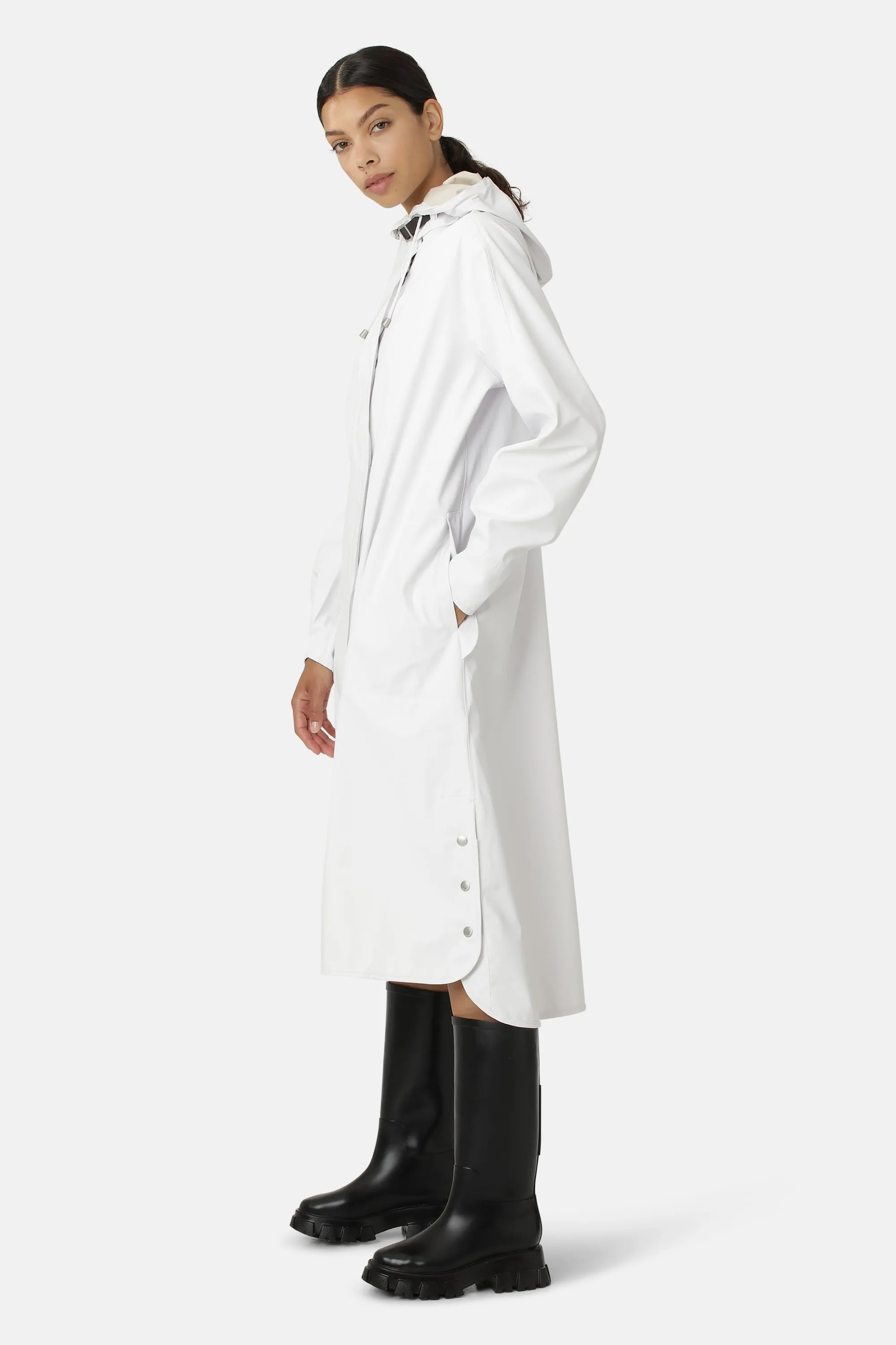 Long Light Raincoat - White sold by Ilse Jacobsen product image thumbnail 2