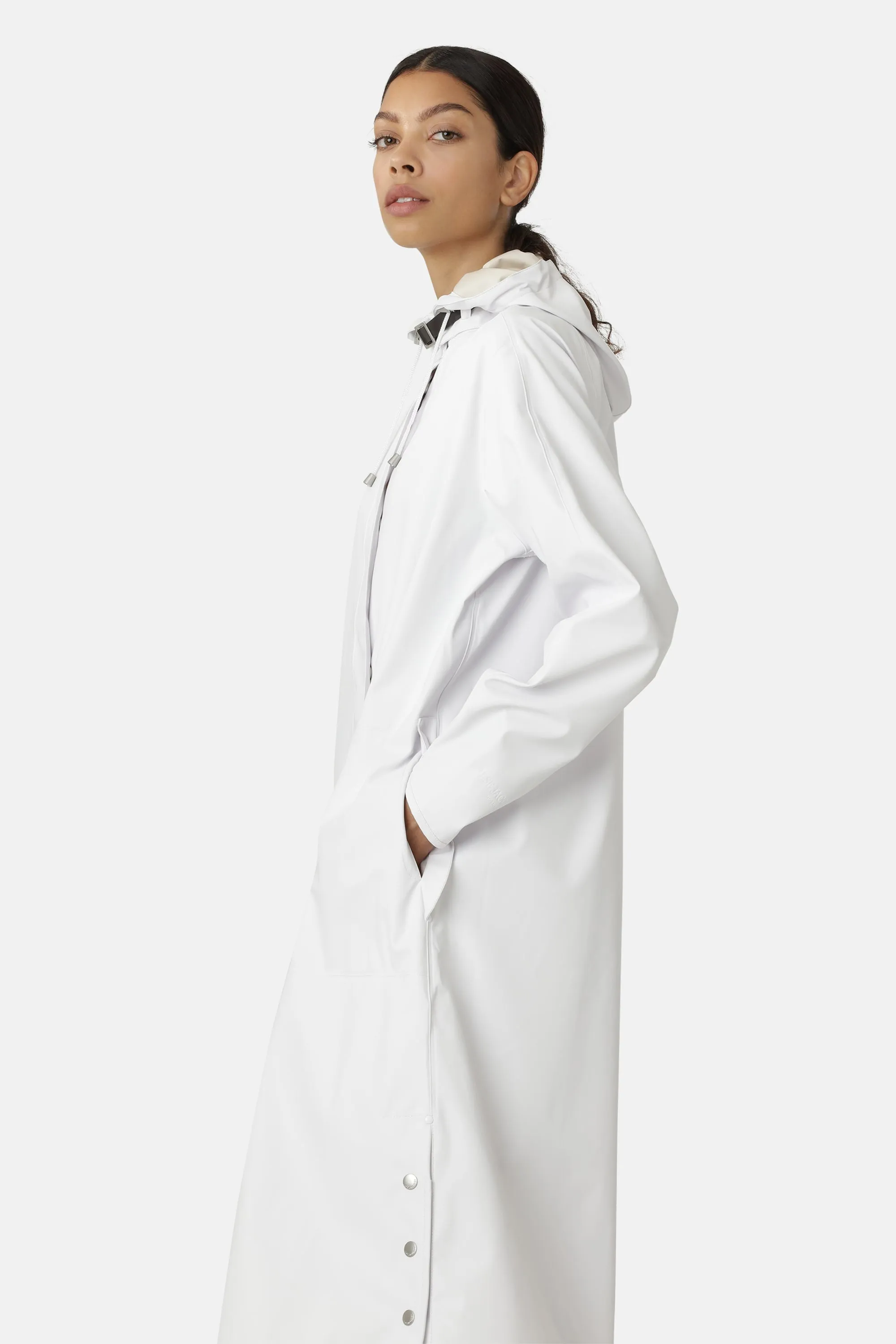 Long Light Raincoat - White sold by Ilse Jacobsen product image thumbnail 3