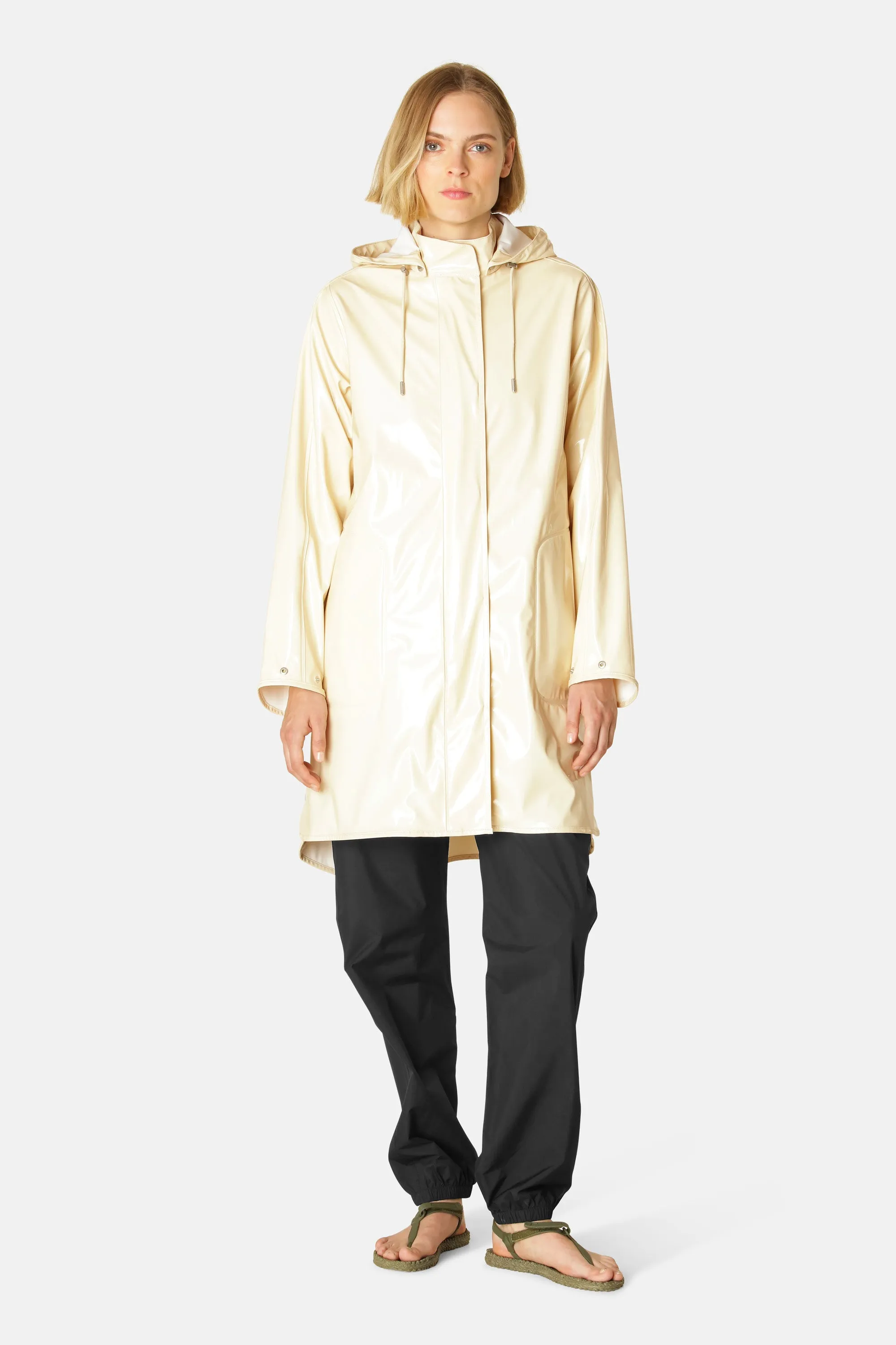 Long Raincoat - Bleached Sand sold by Ilse Jacobsen