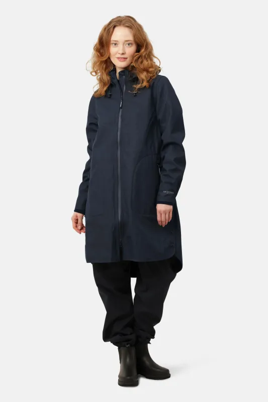 Softshell Raincoat A-line - Dark Indigo sold by Ilse Jacobsen