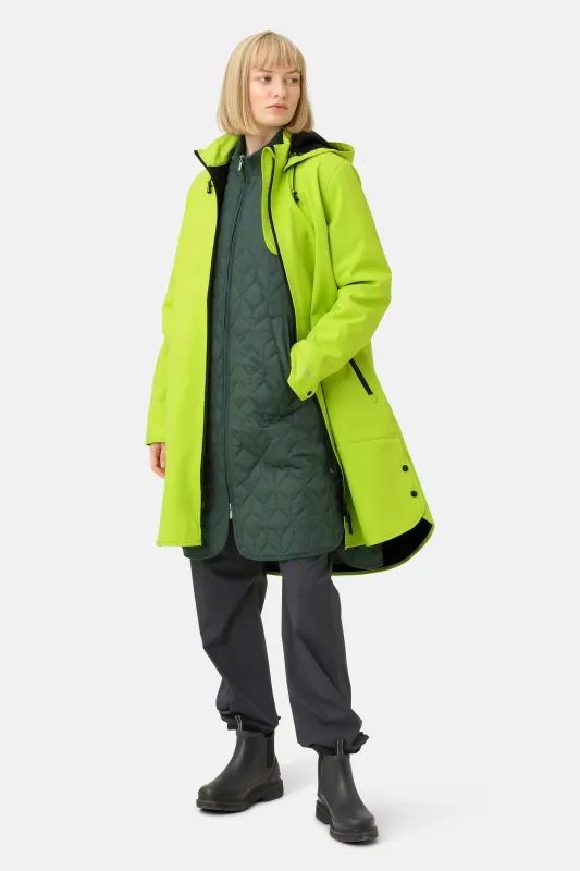 Softshell Raincoat A-line - Lime Green sold by Ilse Jacobsen