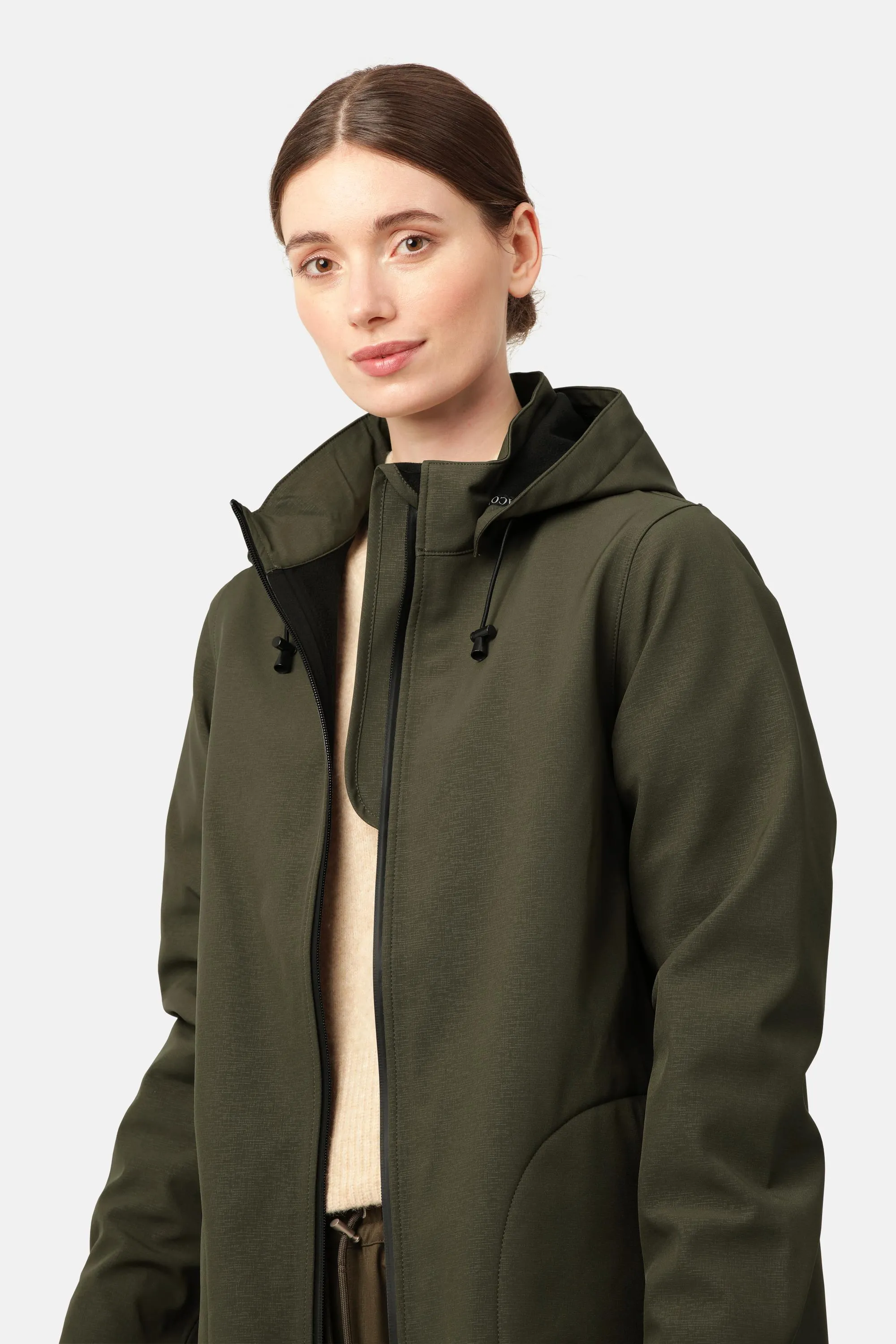 Softshell Raincoat A-line - Army sold by Ilse Jacobsen product image thumbnail 4