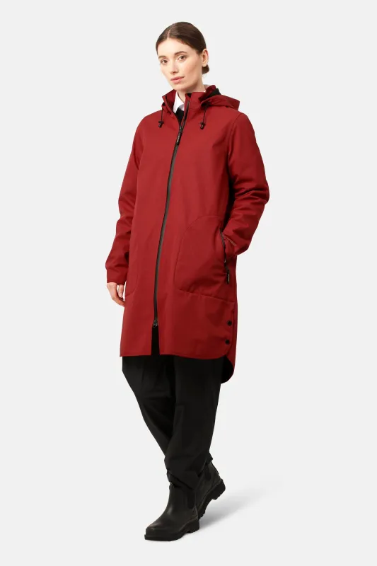 Softshell Raincoat A-line - Rhubarb sold by Ilse Jacobsen