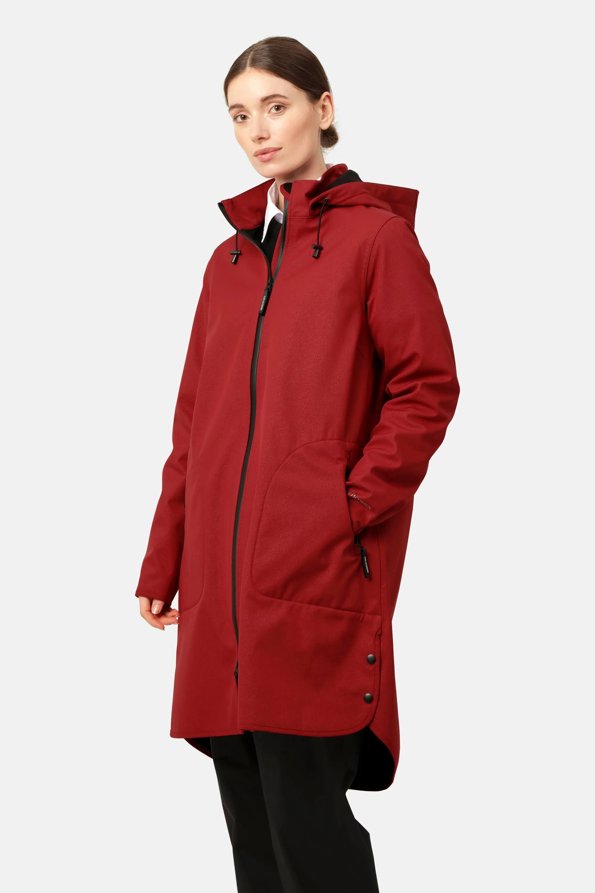Softshell Raincoat A-line - Rhubarb sold by Ilse Jacobsen product image thumbnail 2