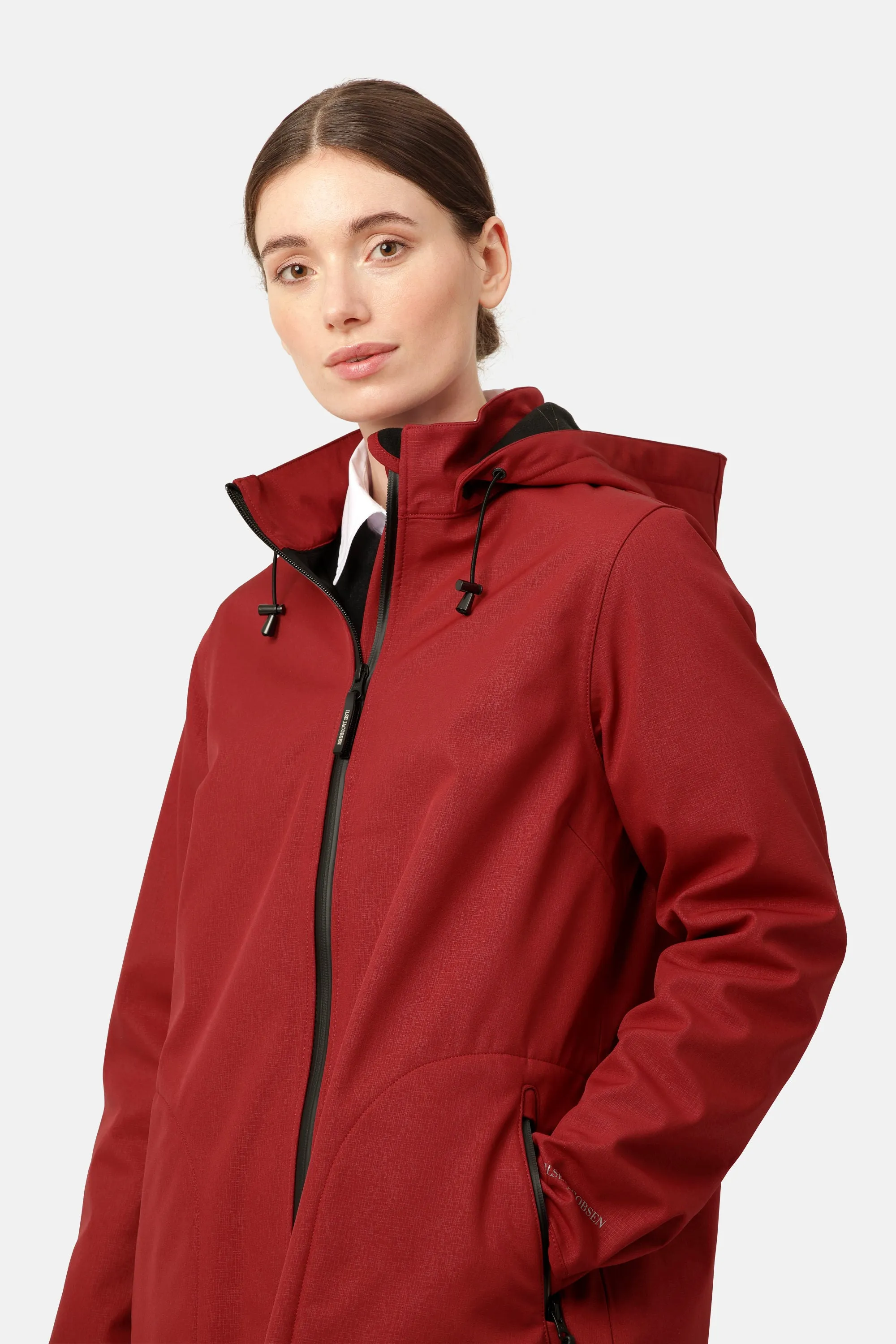Softshell Raincoat A-line - Rhubarb sold by Ilse Jacobsen product image thumbnail 4