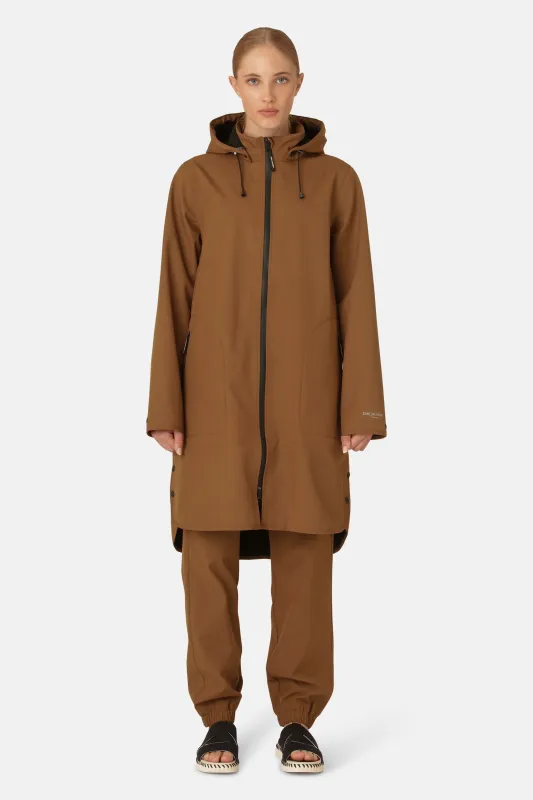 Softshell Raincoat A-line - Walnut sold by Ilse Jacobsen