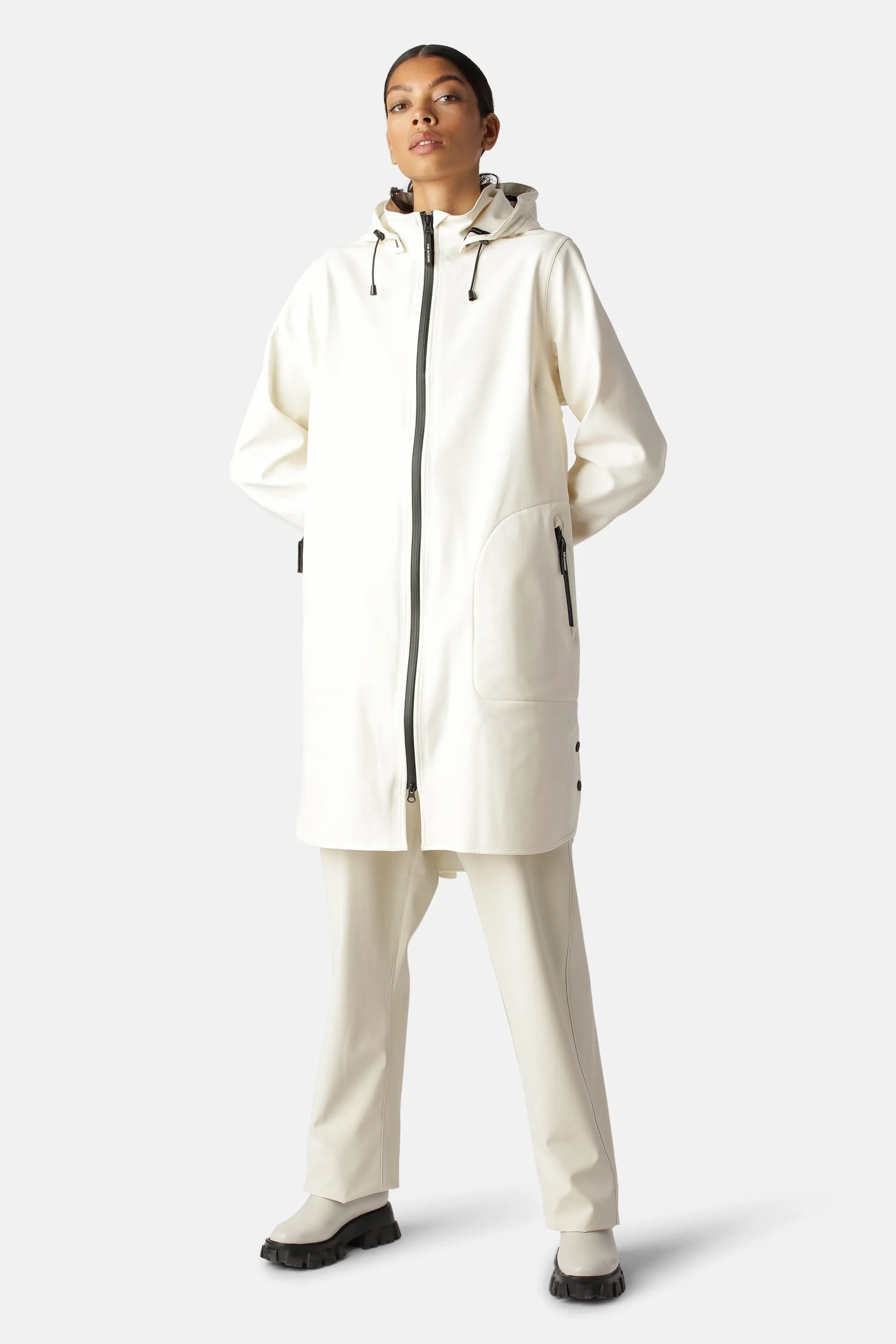 Softshell Raincoat A-line - White Sugar sold by Ilse Jacobsen