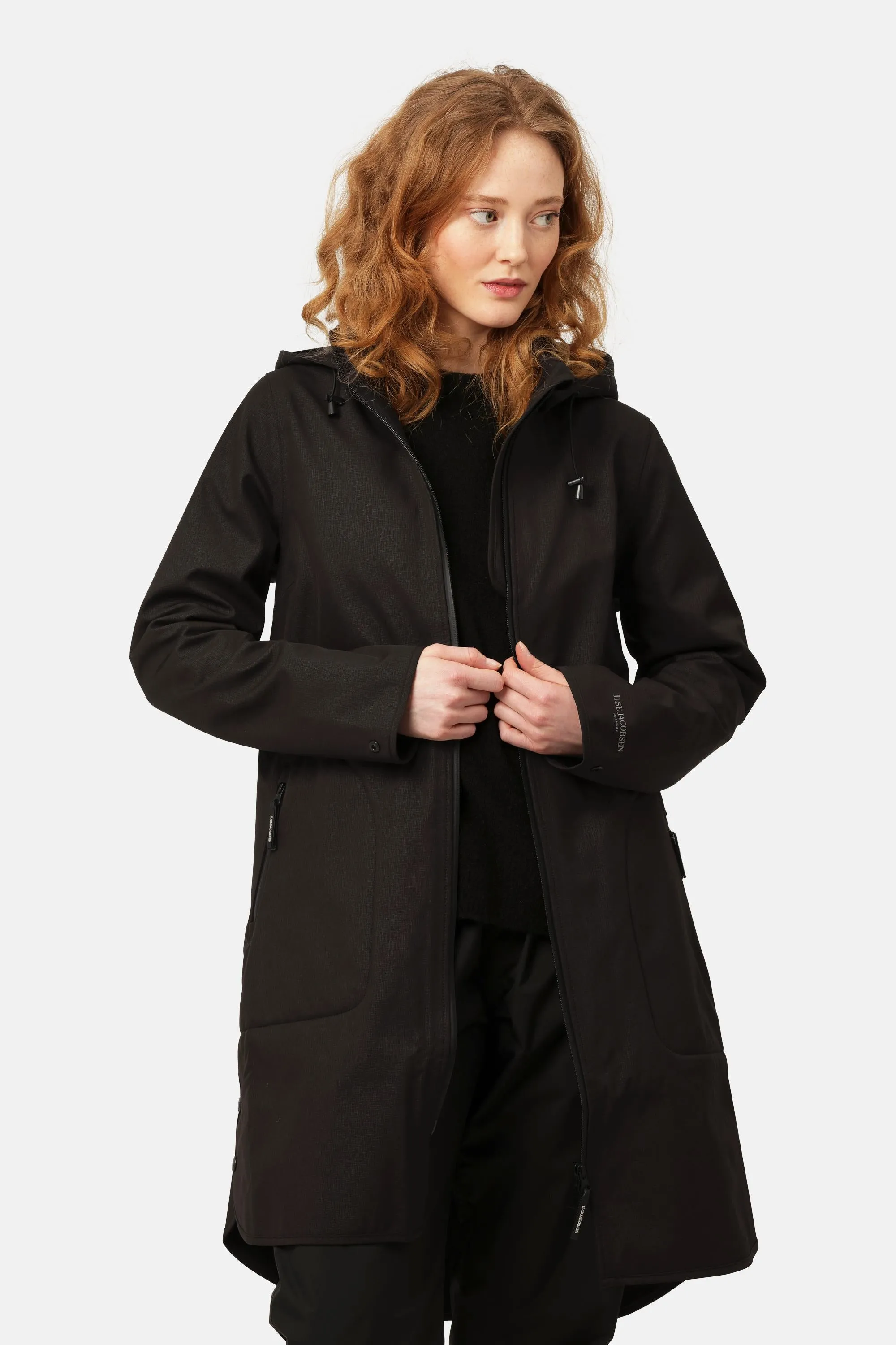 Softshell Raincoat A-line - Black sold by Ilse Jacobsen product image thumbnail 3