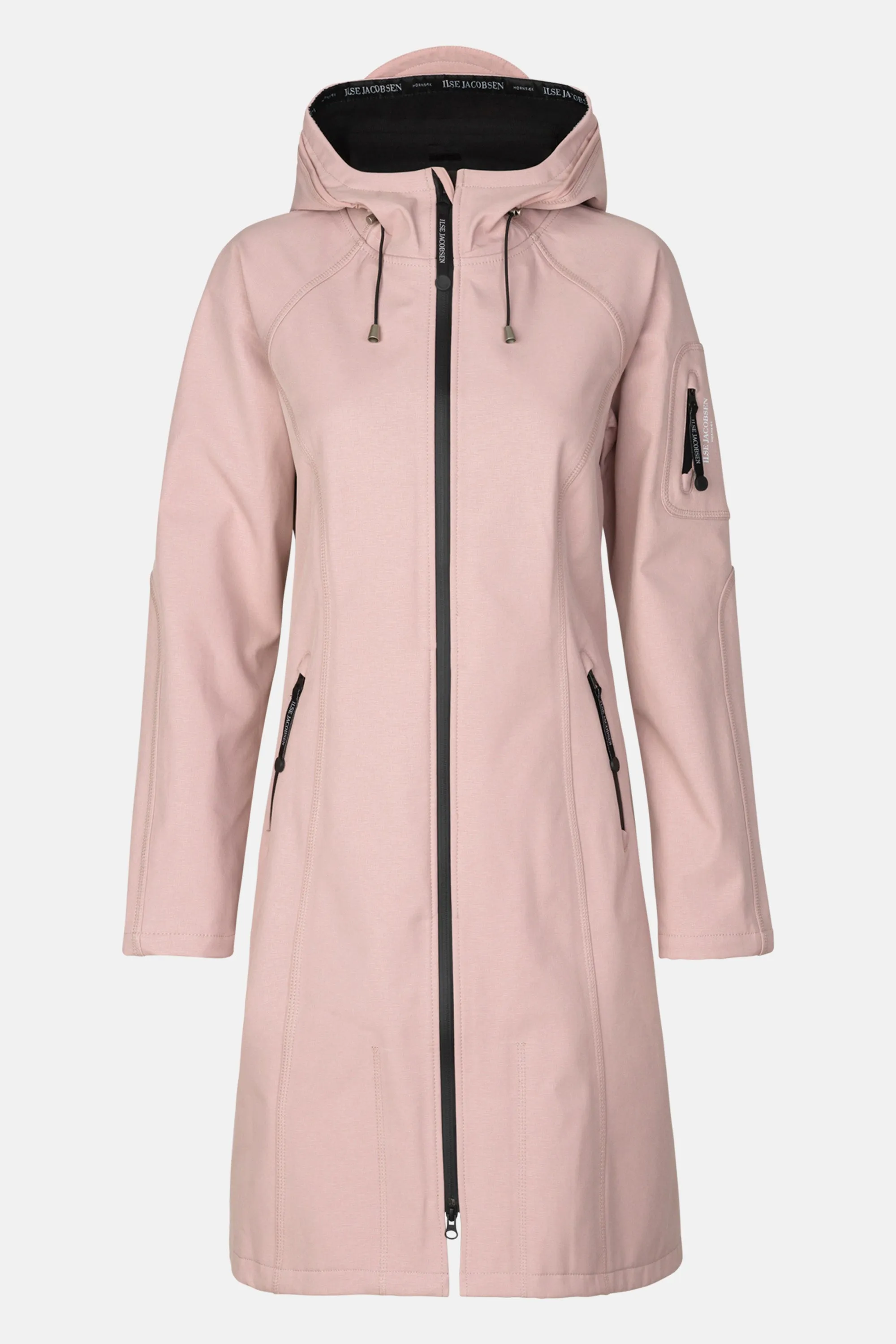 Long Softshell Raincoat - Adobe Rose sold by Ilse Jacobsen product image thumbnail 2